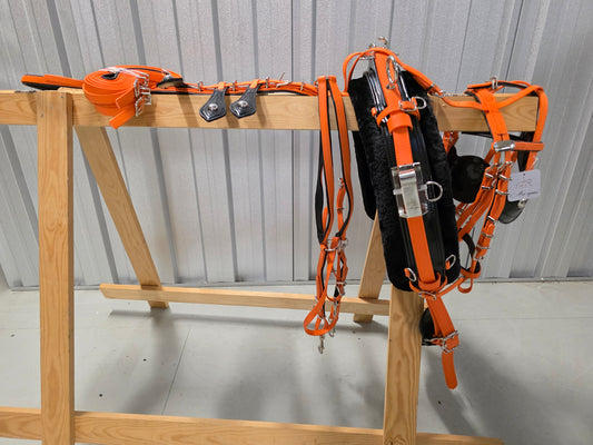 Quick Hitch Trotting Harness Orange And Black