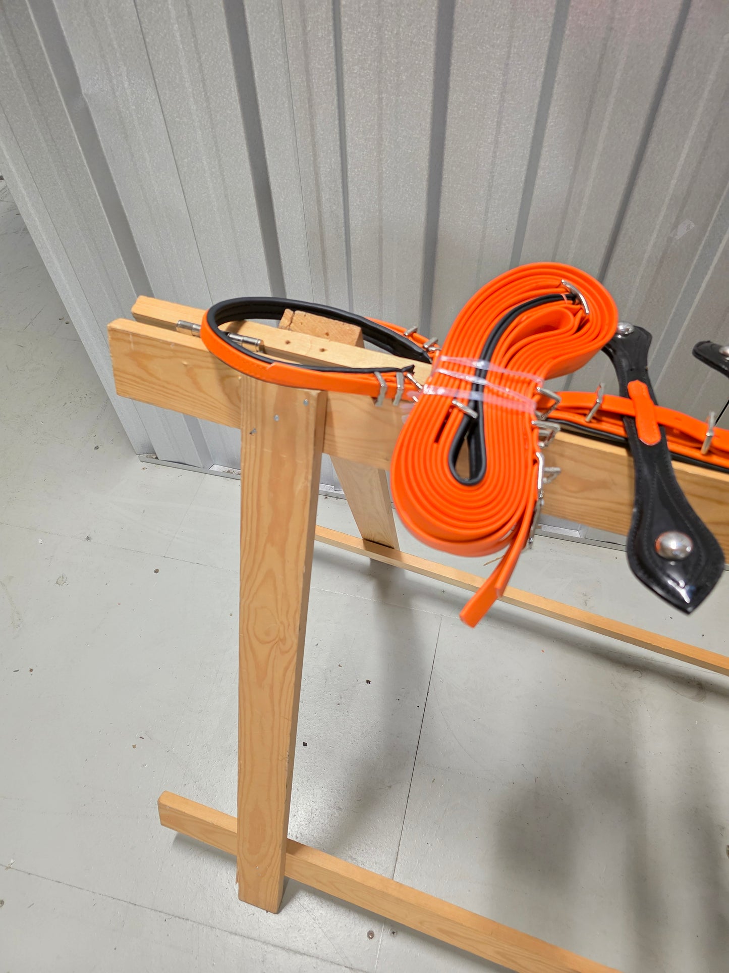 Quick Hitch Trotting Harness Orange And Black