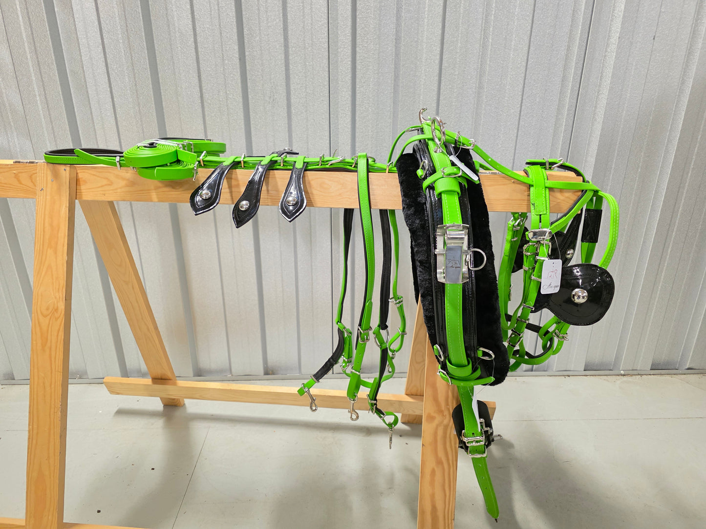 Quick Hitch Trotting Harness Green And Black