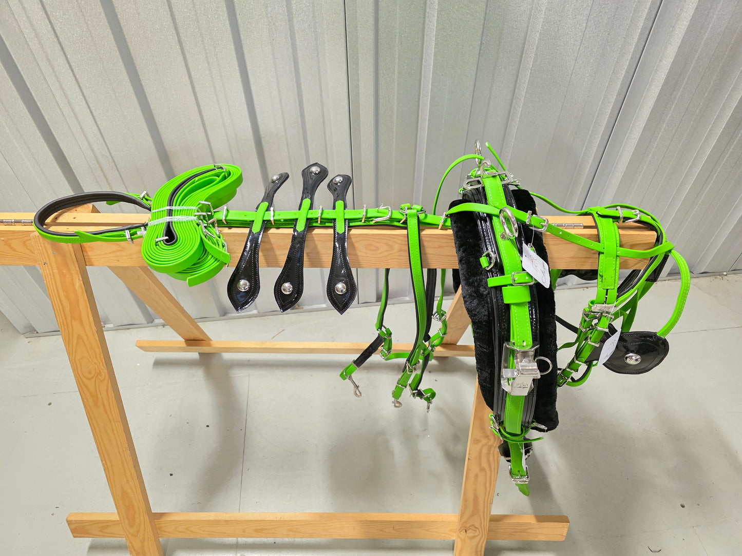 Quick Hitch Trotting Harness Green And Black