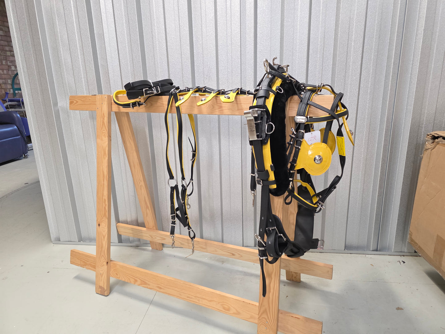 Quick Hitch Trotting Harness Black And Yellow