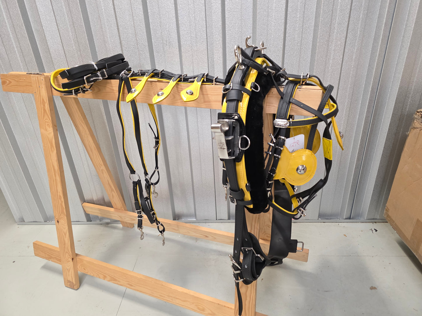 Quick Hitch Trotting Harness Black And Yellow