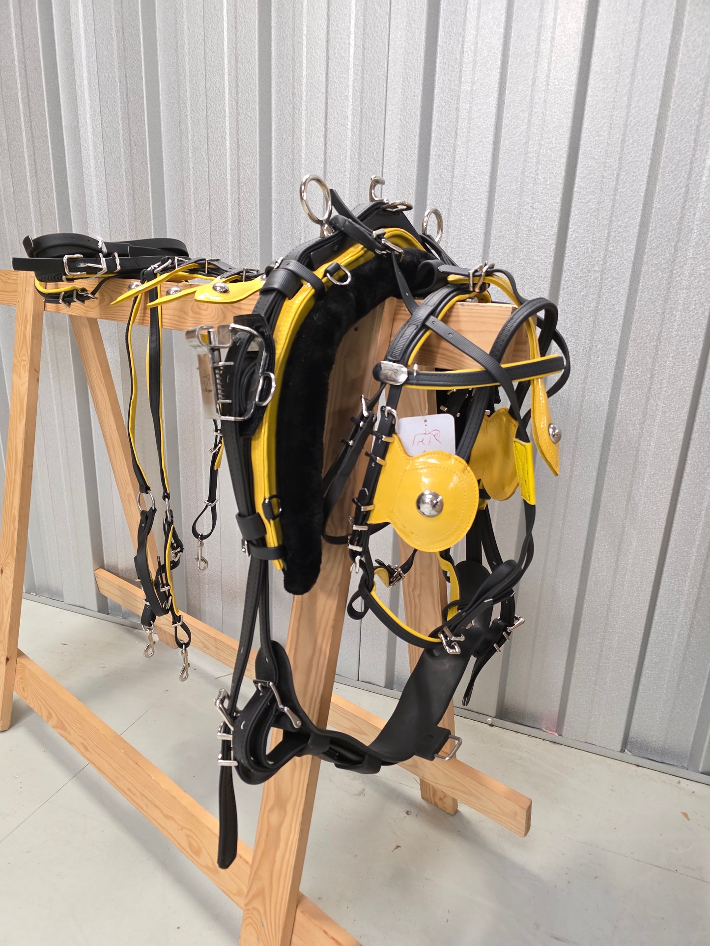 Quick Hitch Trotting Harness Black And Yellow