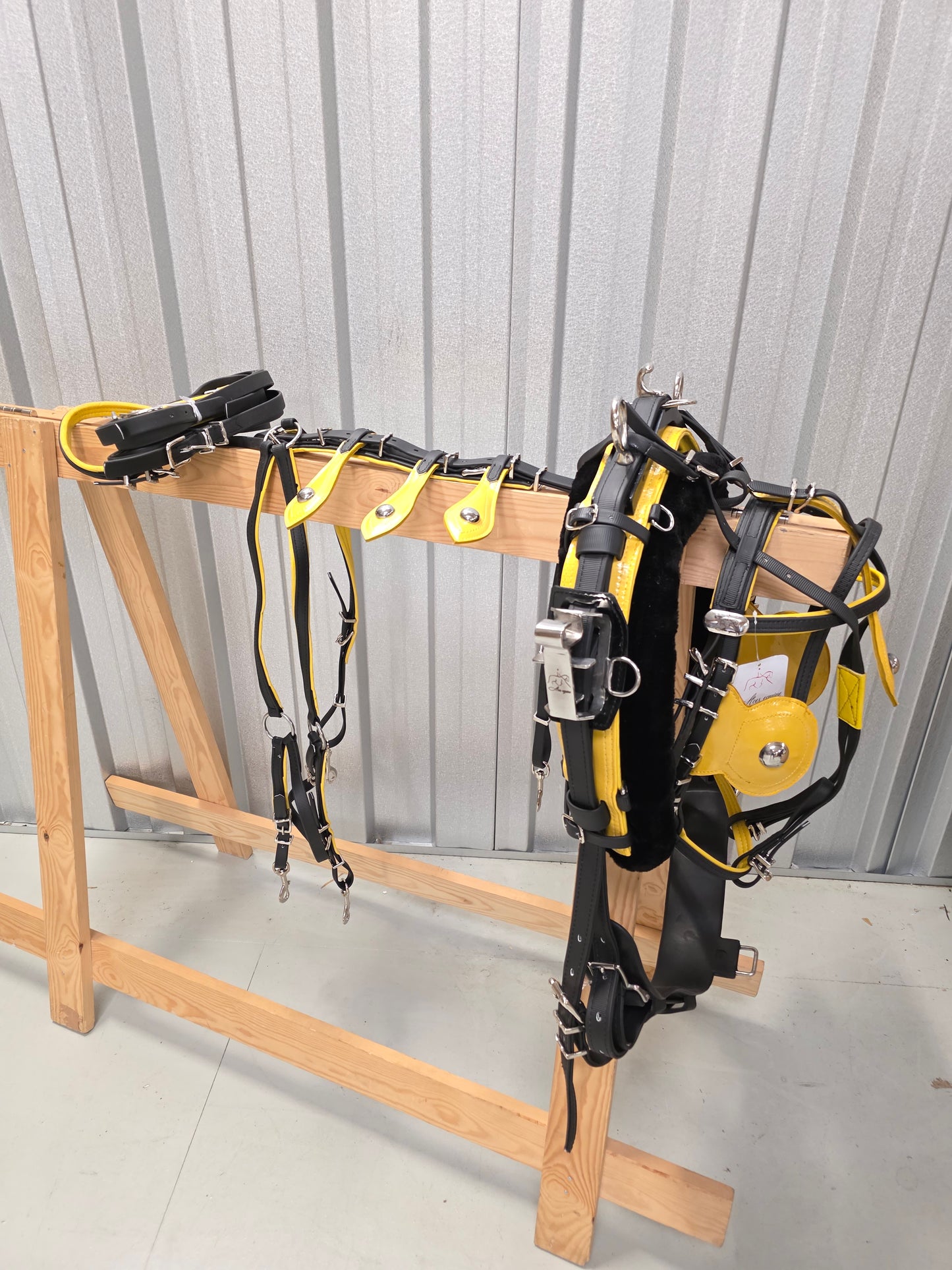 Quick Hitch Trotting Harness Black And Yellow