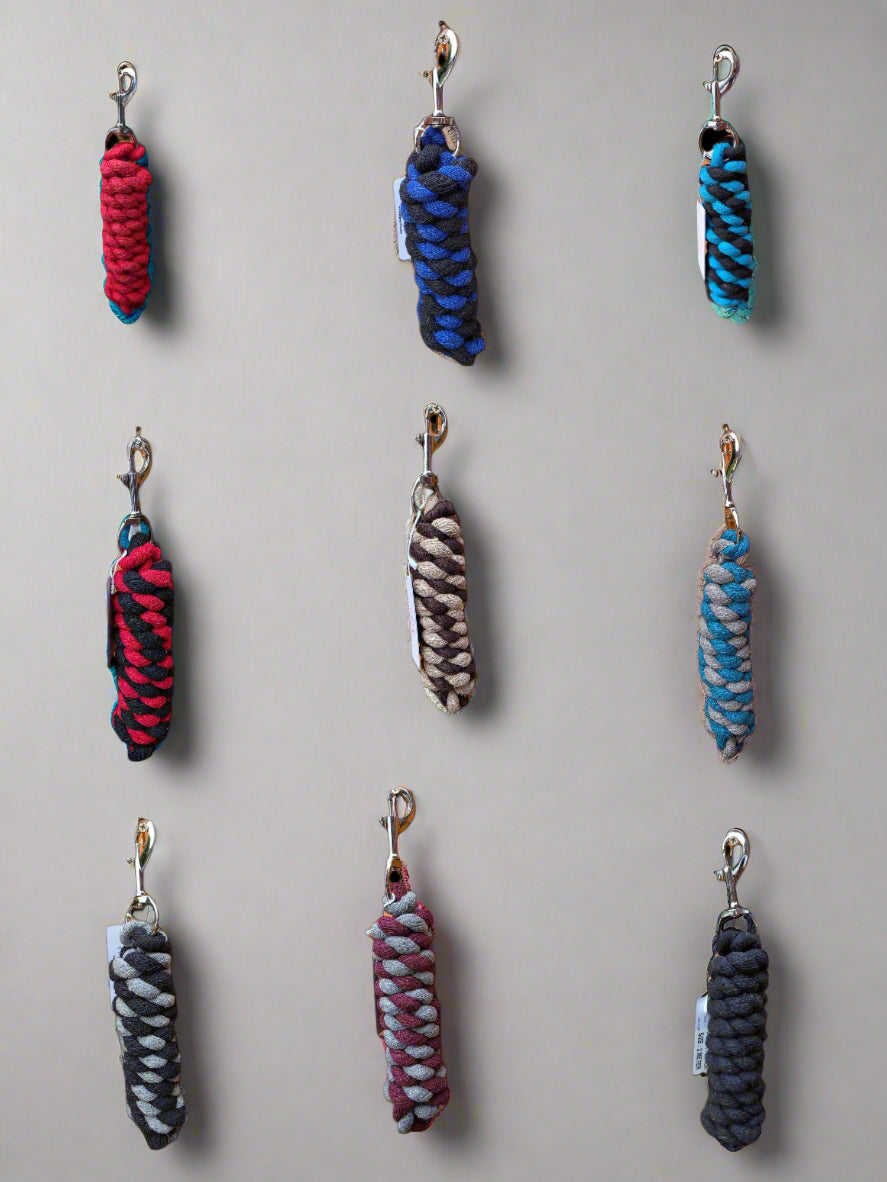 2 Metre Heavy Duty Braided Cotton Rope Lead For Horse With Robust Trigger Clip