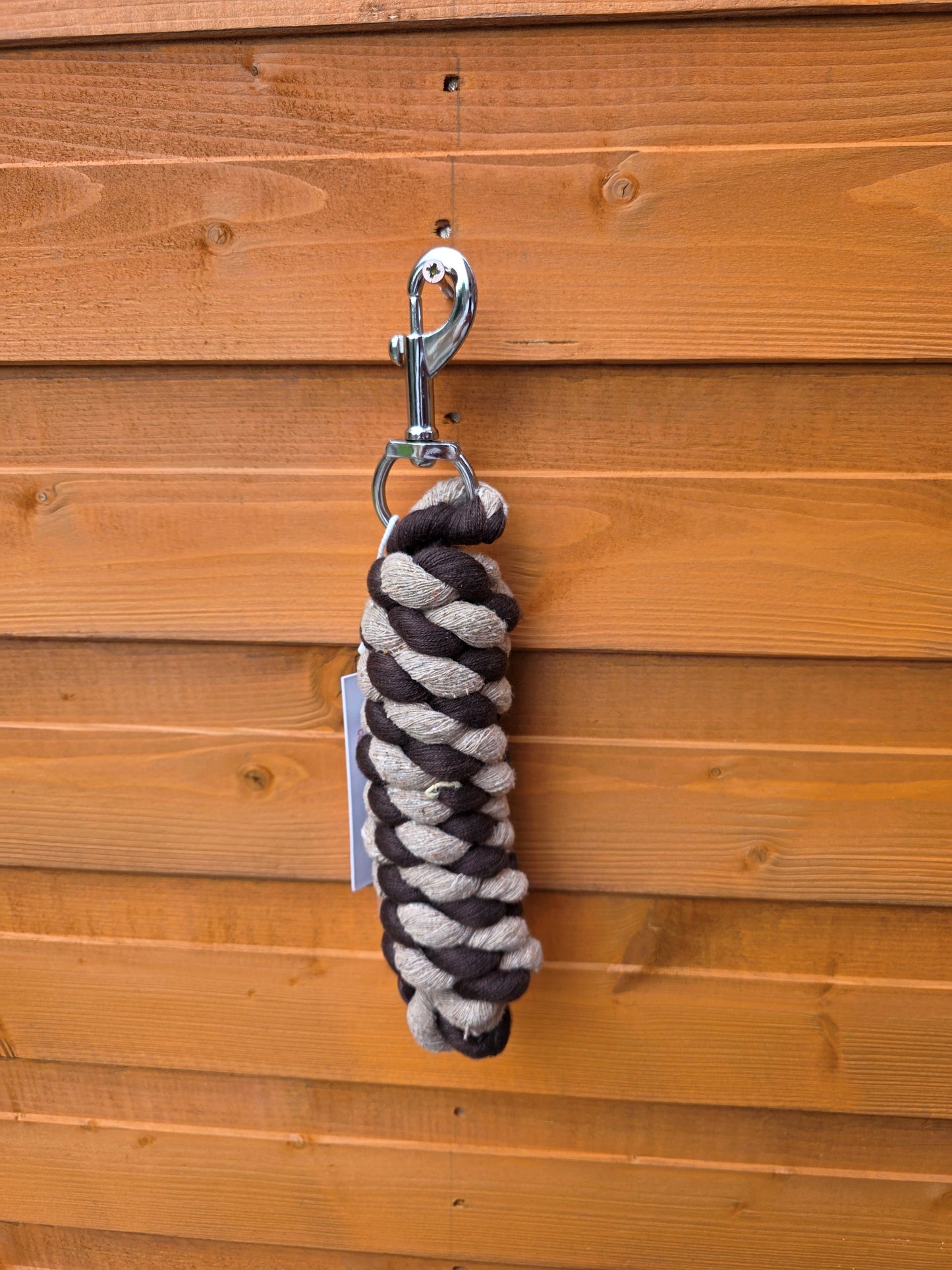Braided Cotton Rope Lead For Horse 6 Feet Heavy Duty With Robust Trigger Clip