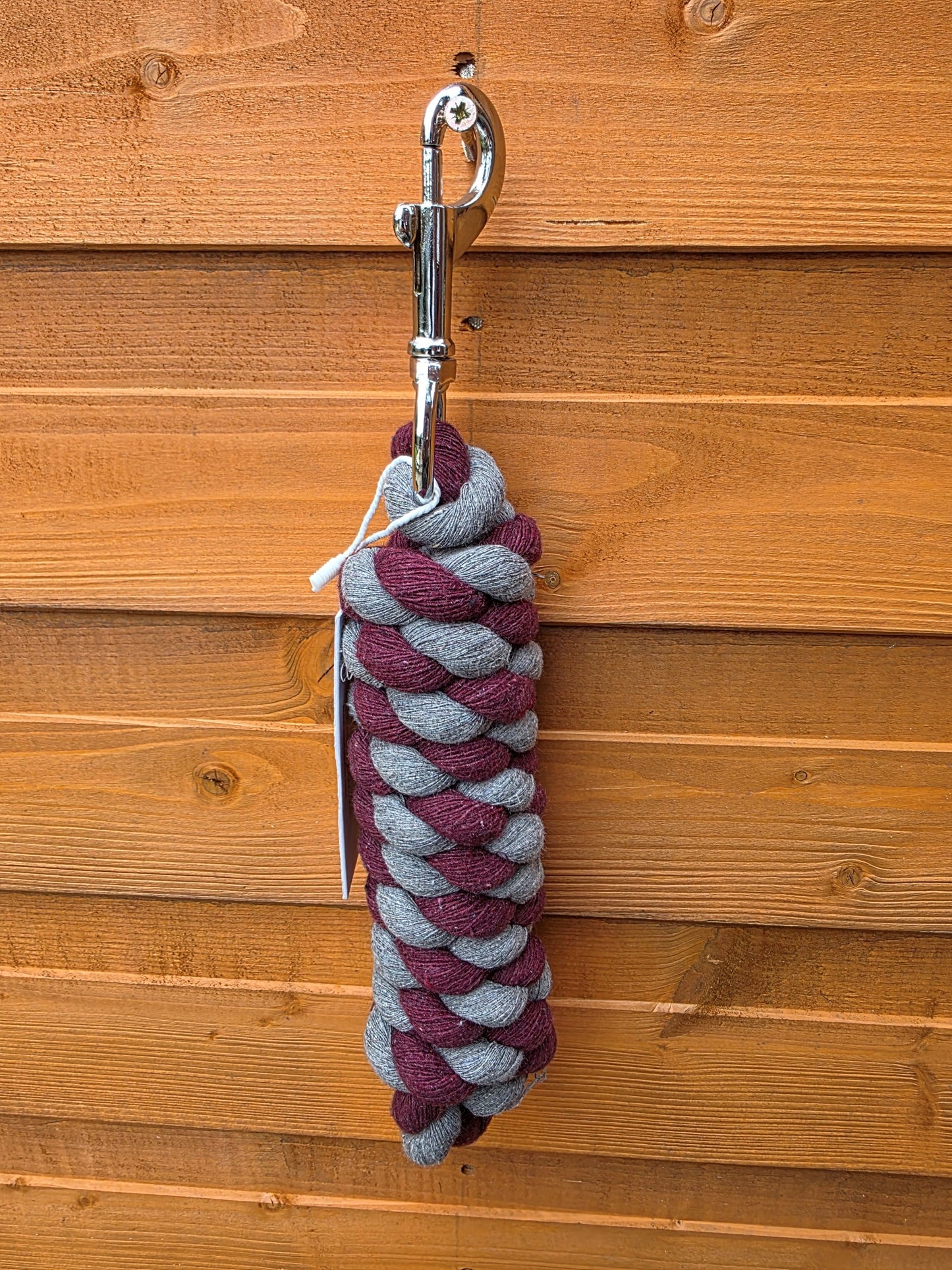 Braided Cotton Rope Lead For Horse 6 Feet Heavy Duty With Robust Trigger Clip