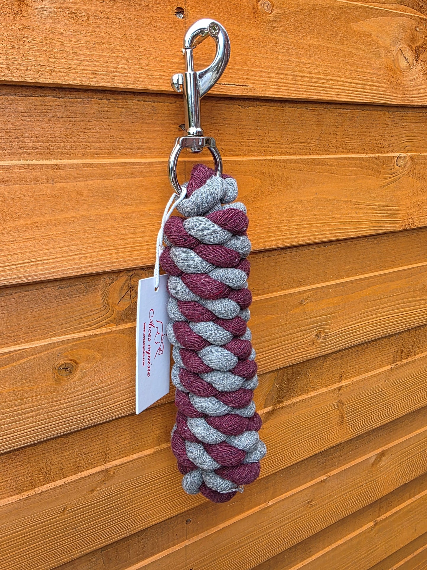 Braided Cotton Rope Lead For Horse 6 Feet Heavy Duty With Robust Trigger Clip