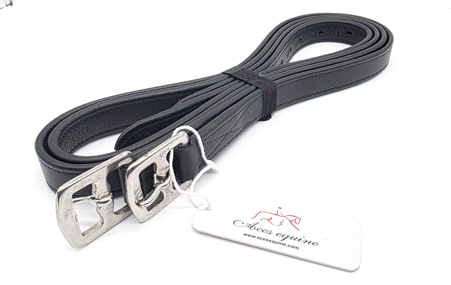 Soft Leather Stirrup for Child Premium Non-Stretch 3/4” Wide – Black and Brown – Sizes 24” 28” 32” 36”