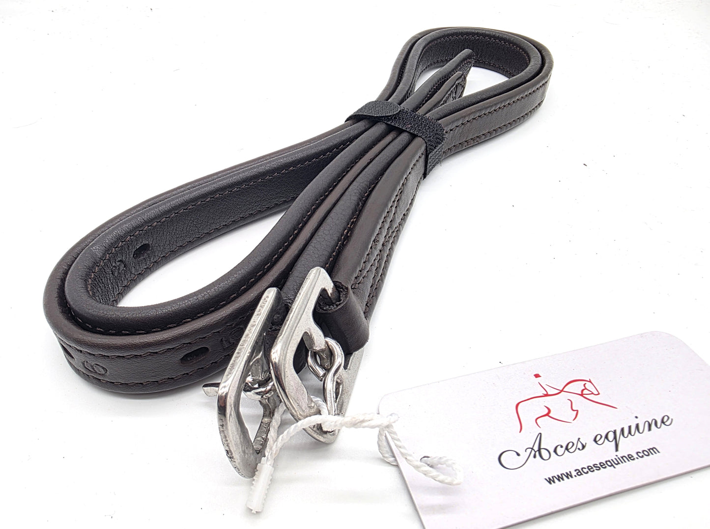 Soft Leather Stirrup for Child Premium Non-Stretch 3/4” Wide – Black and Brown – Sizes 24” 28” 32” 36”