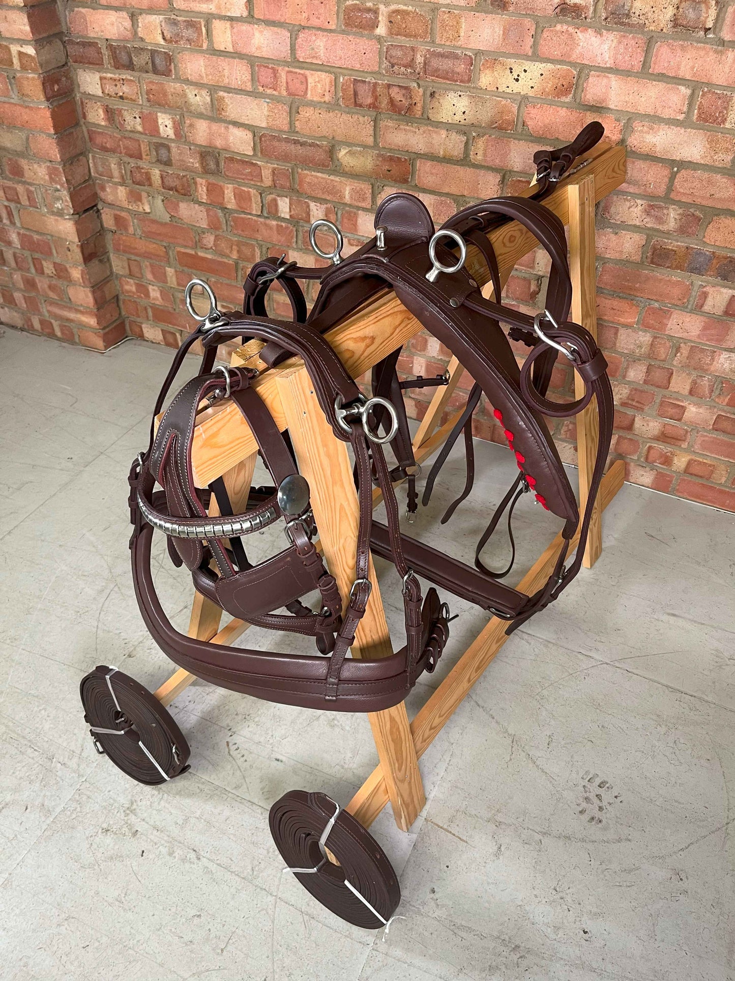 Comfort Leather Breeching Driving Harness Brown
