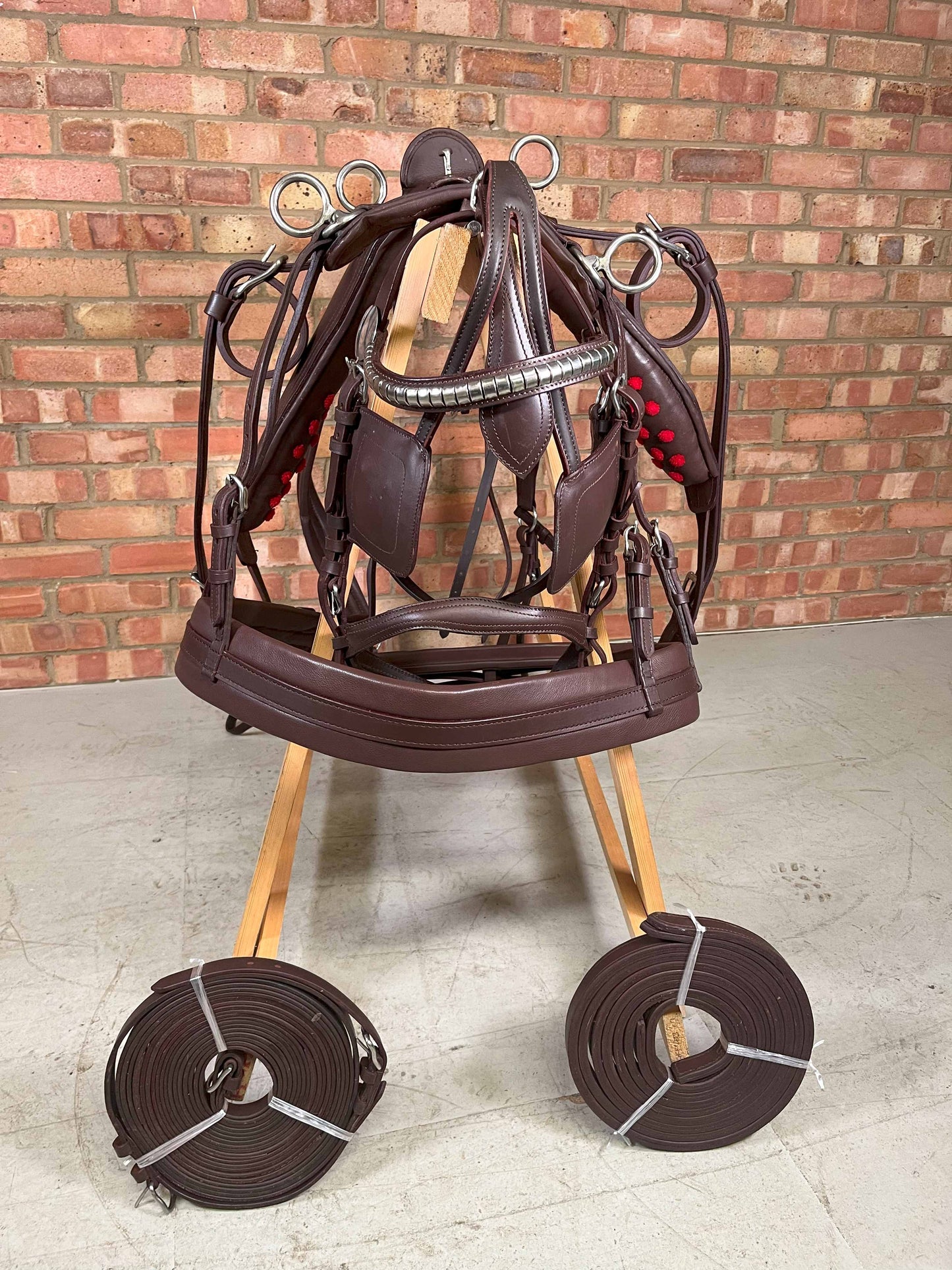 Comfort Leather Breeching Driving Harness Brown