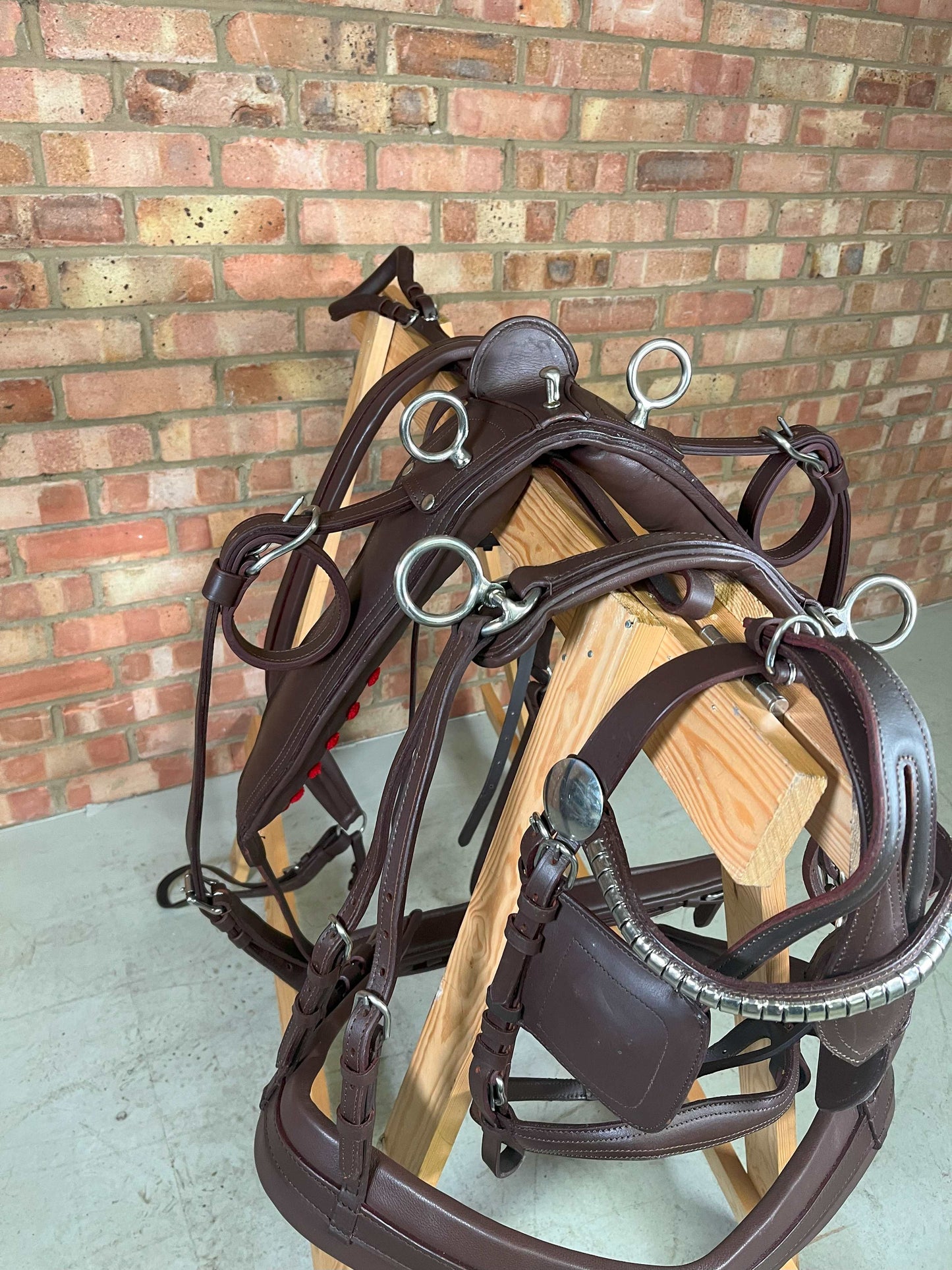 Comfort Leather Breeching Driving Harness Brown