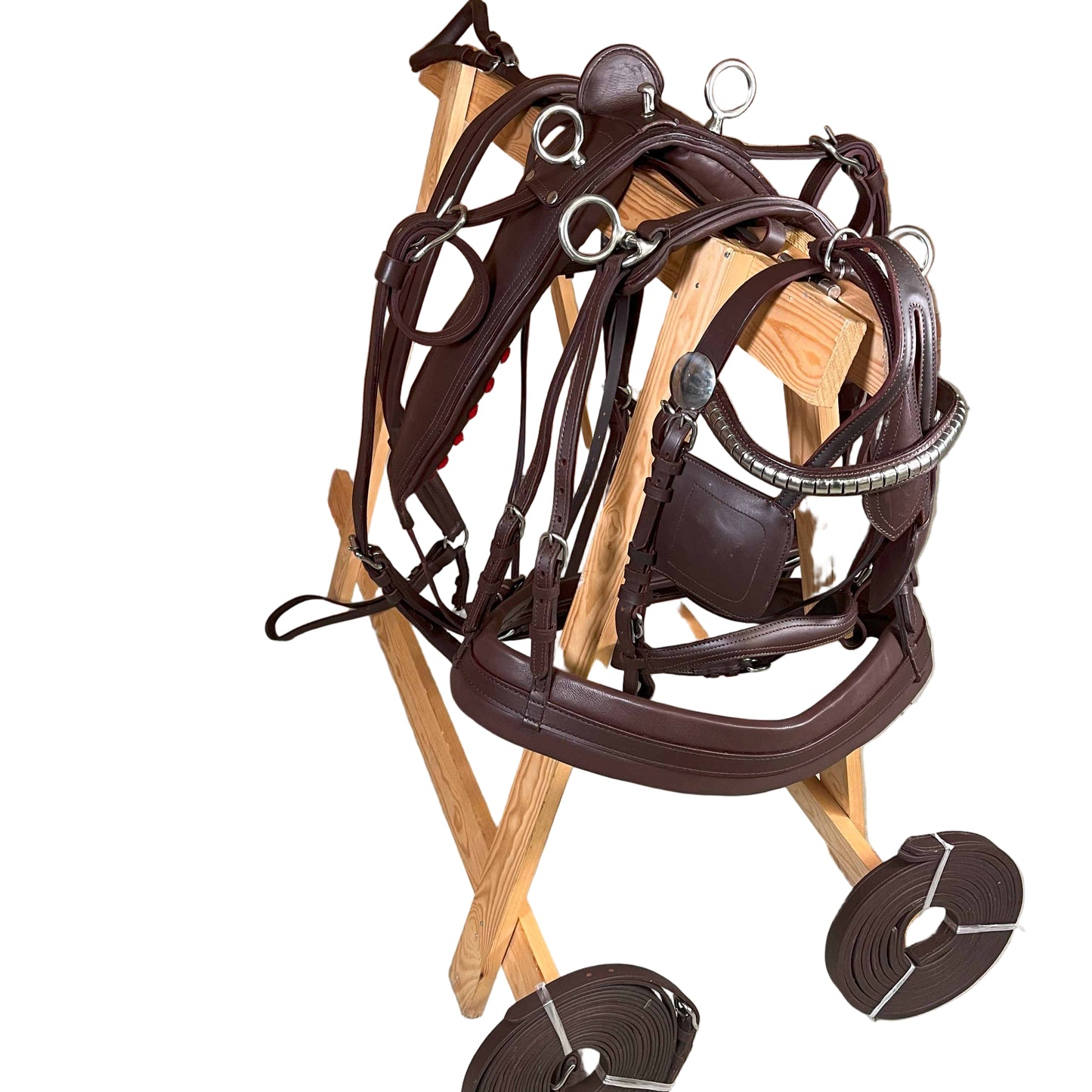 Comfort Leather Breeching Driving Harness Brown