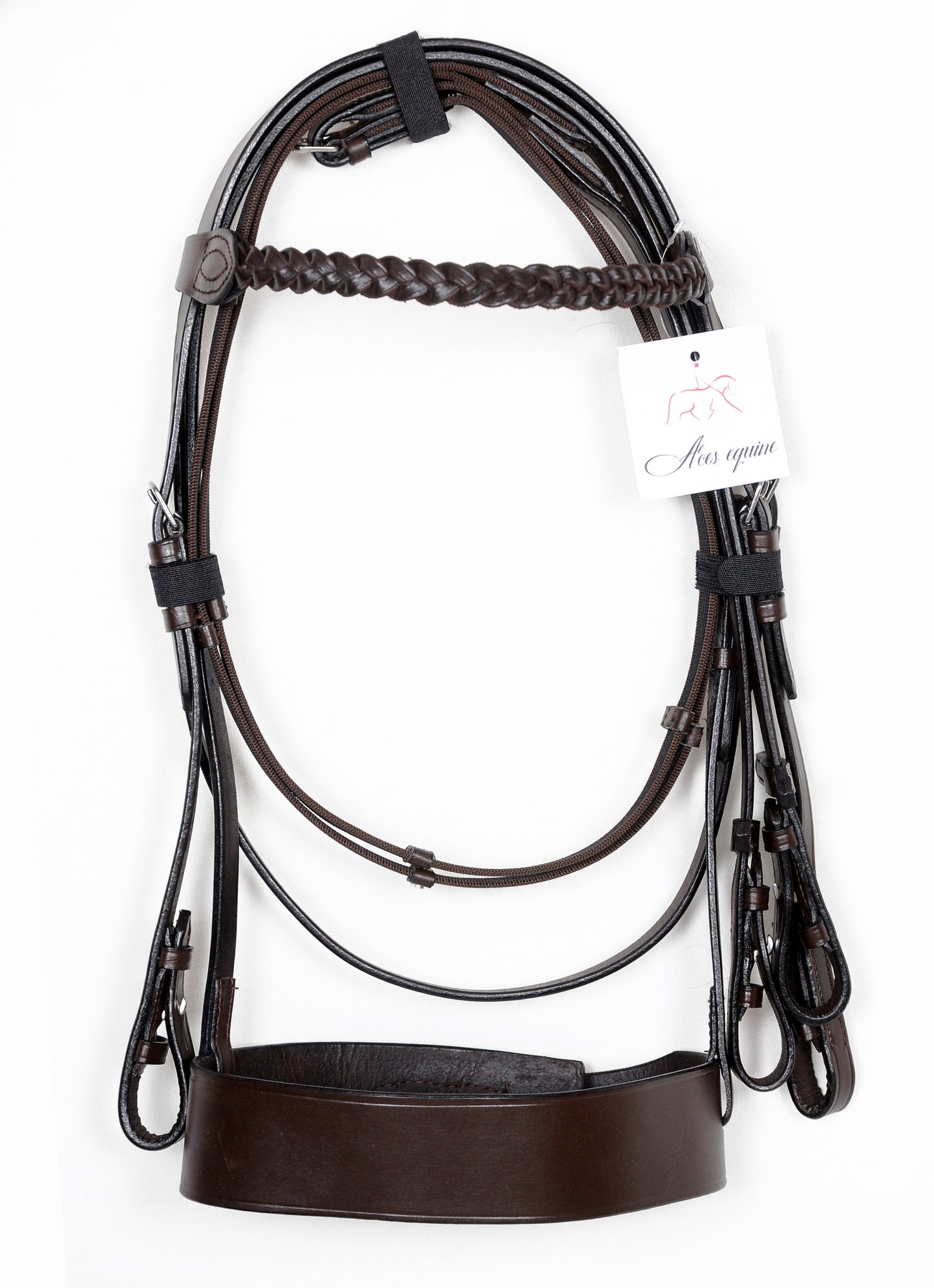 Brown_Aces_Equine_HUNTER_BRIDLE_WITH_2_NOSEBAND_1_PLATED_BROWBAND_PREMIUM_QUALITY_2