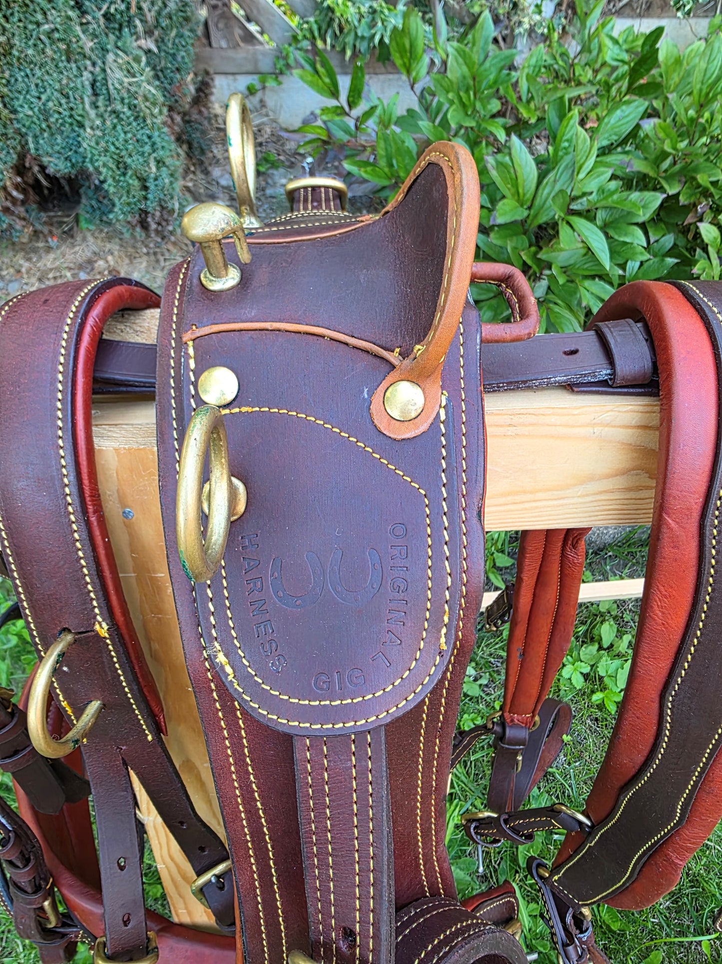 Brown Leather Driving Maltese Harness size X-full Full Cob and Pony