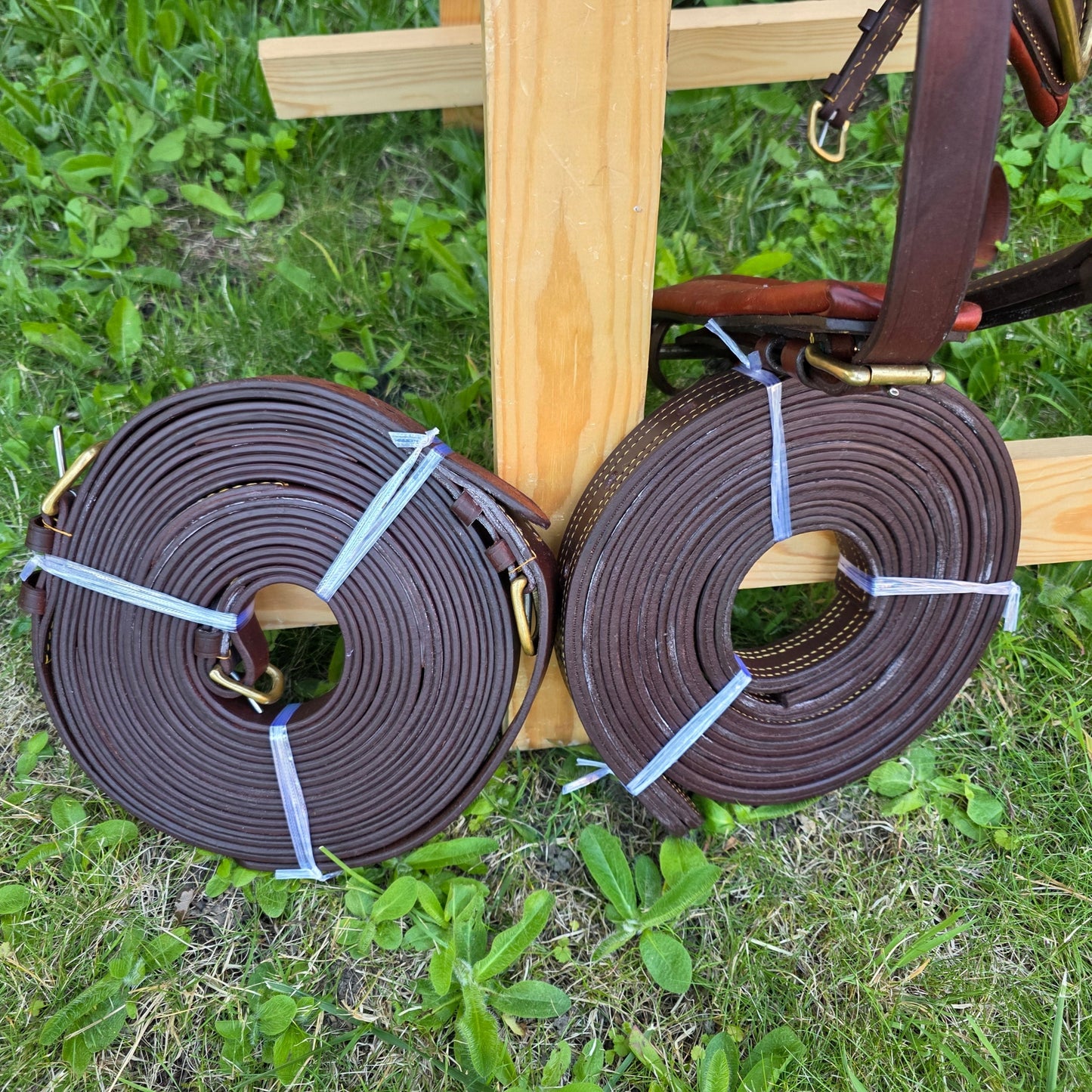 Brown Leather Driving Maltese Harness size X-full Full Cob and Pony