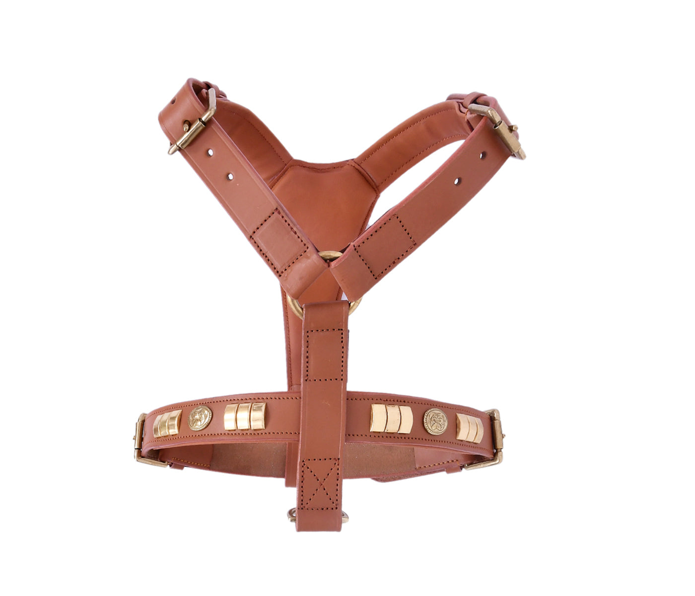 Handcrafted_Tan_Leather_Staffy_Dog_Harness_Collar_And_Chain_Lead_Set_Luxury_Comfort_Fit_with_Brass_Dog_Face_2