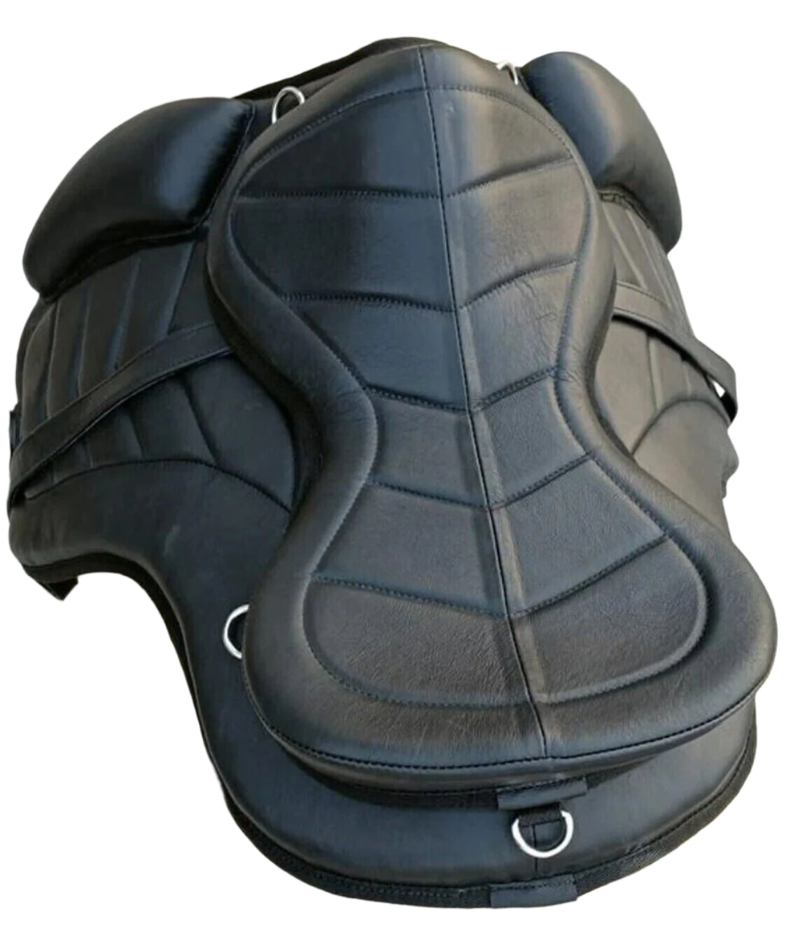 Black leather freemax horse saddle