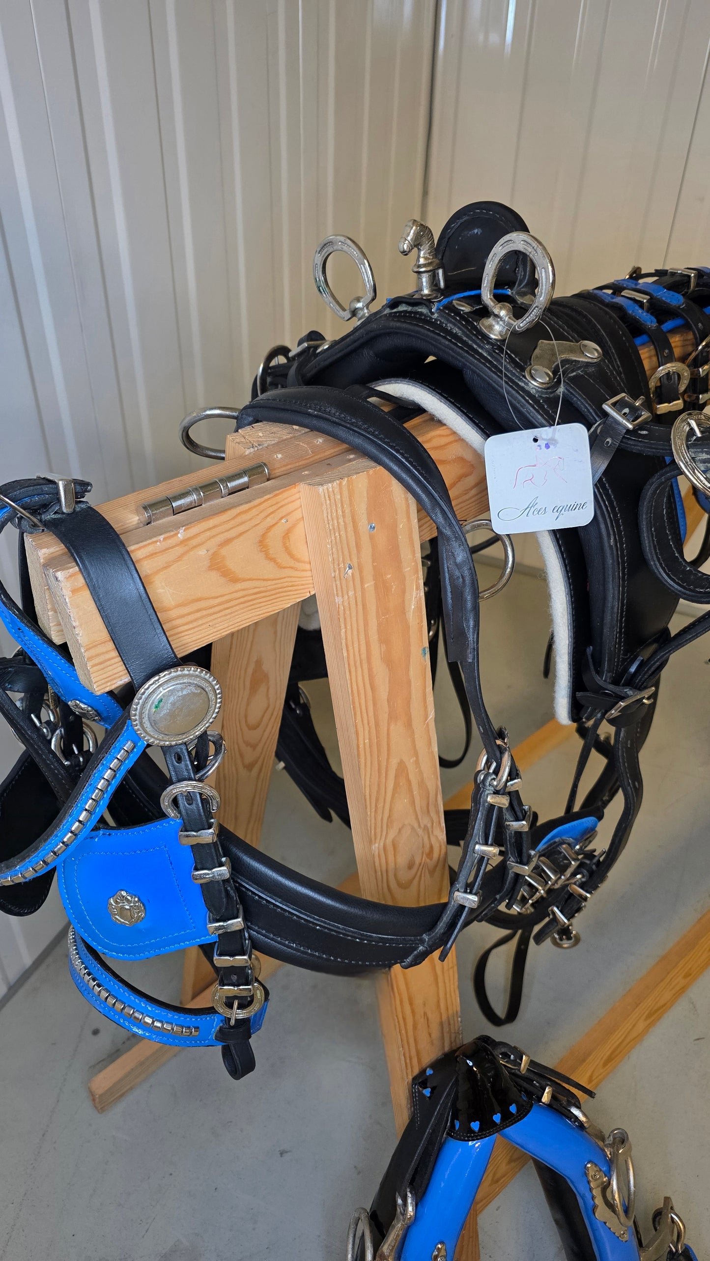 Trade Diddy Breeching harness Black and Blue