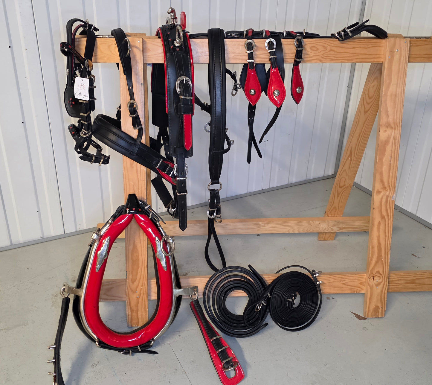 Trade Diddy Breeching harness Black and Red