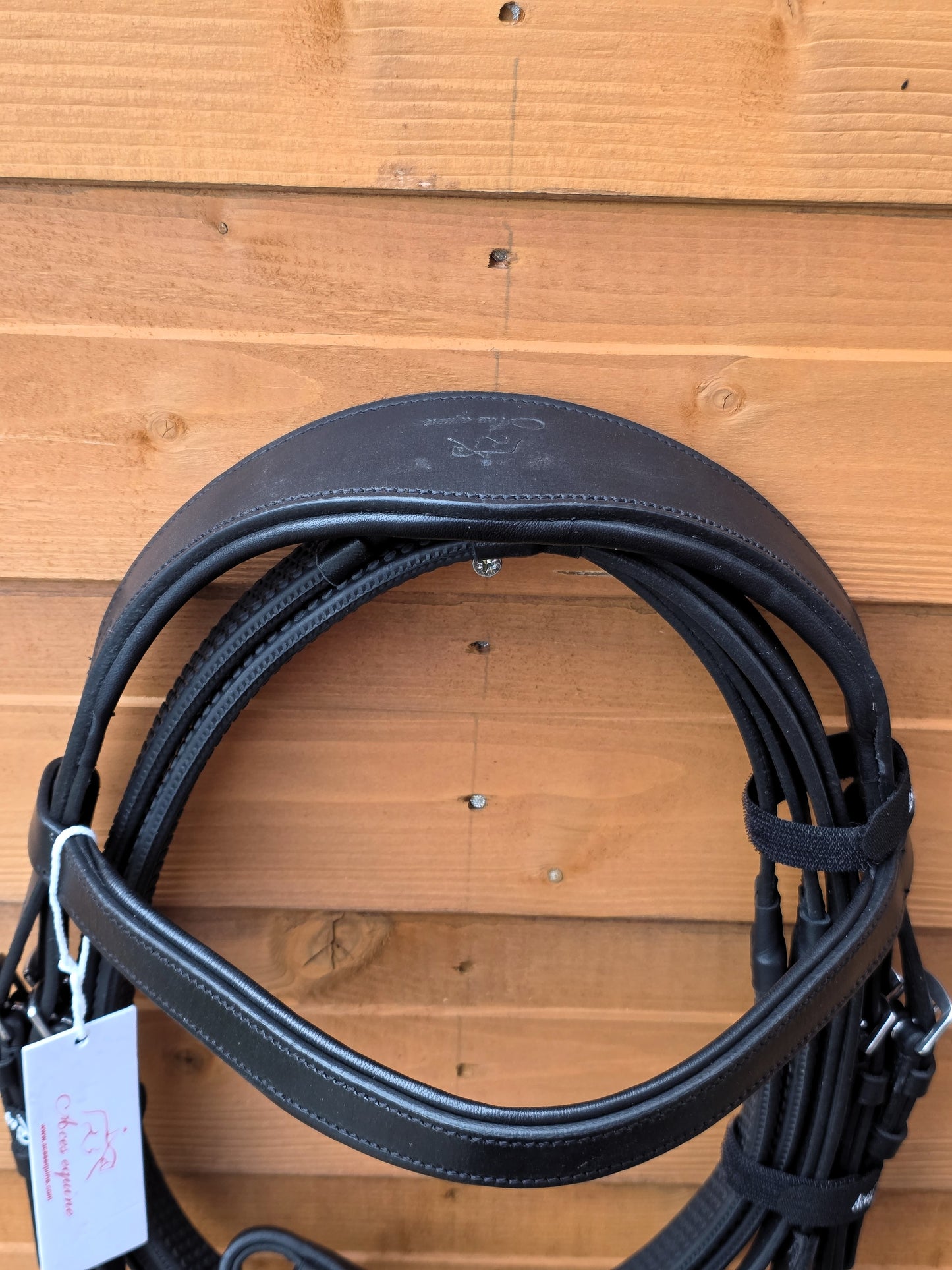 Leather Hunter Bridle Padded 2"Noseband 1" Browband with Rubber reins Show Quality