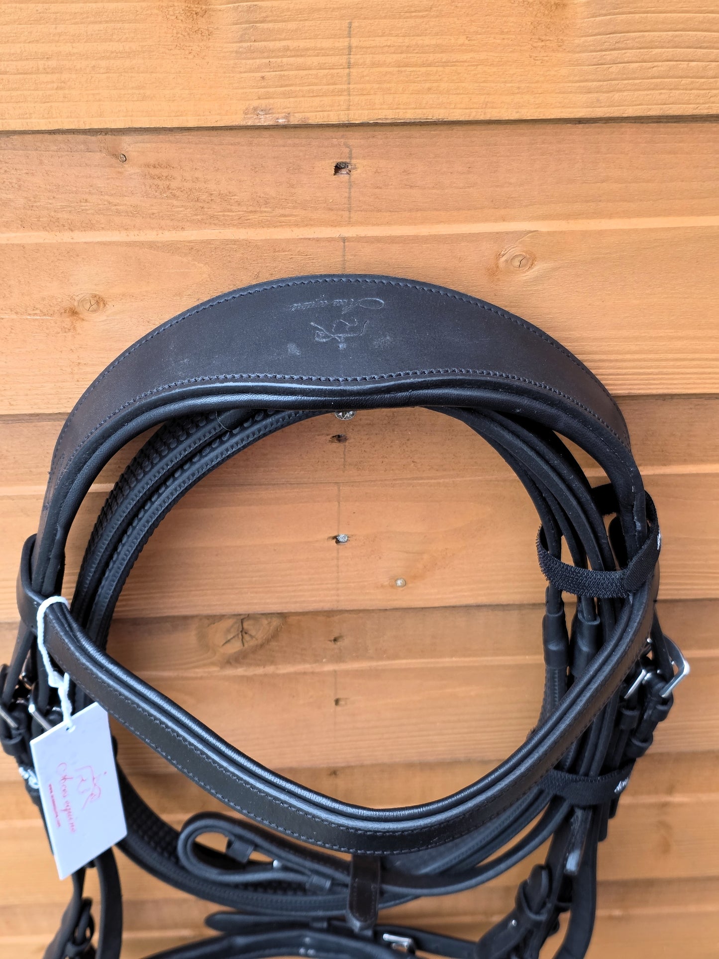 Leather Hunter Bridle Padded 2"Noseband 1" Browband with Rubber reins Show Quality