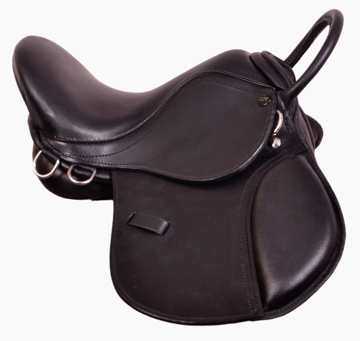 Kids Pony Leather horse Saddle Black size 10"  seat