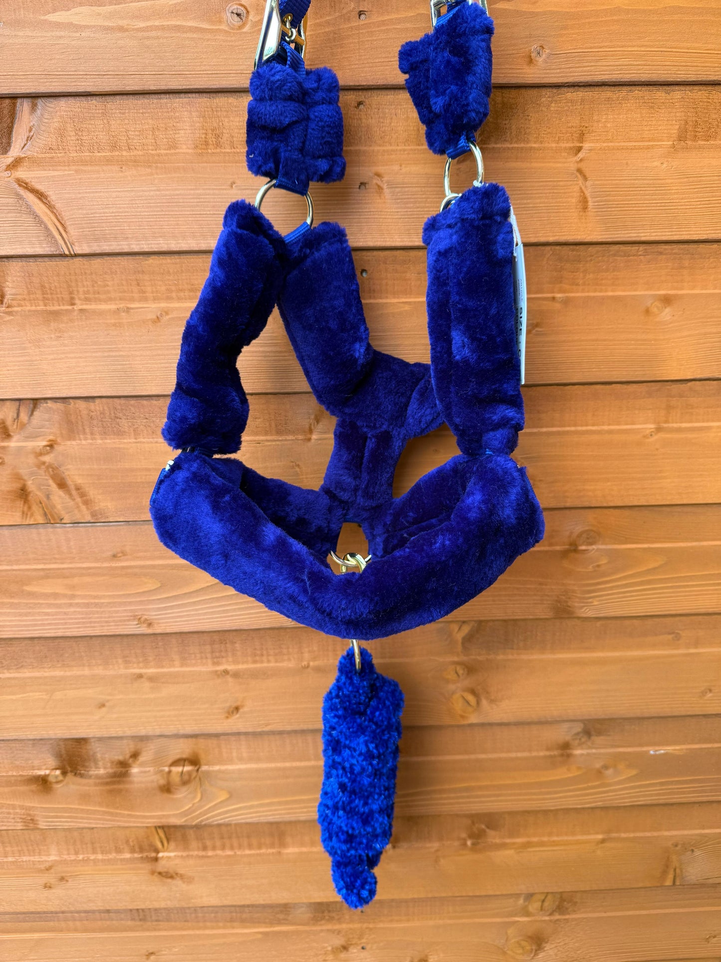 Mink Nylon Horse Halter Headcollar with Free Rope Lead Comfort Fit With Mink Padding Royal Blue