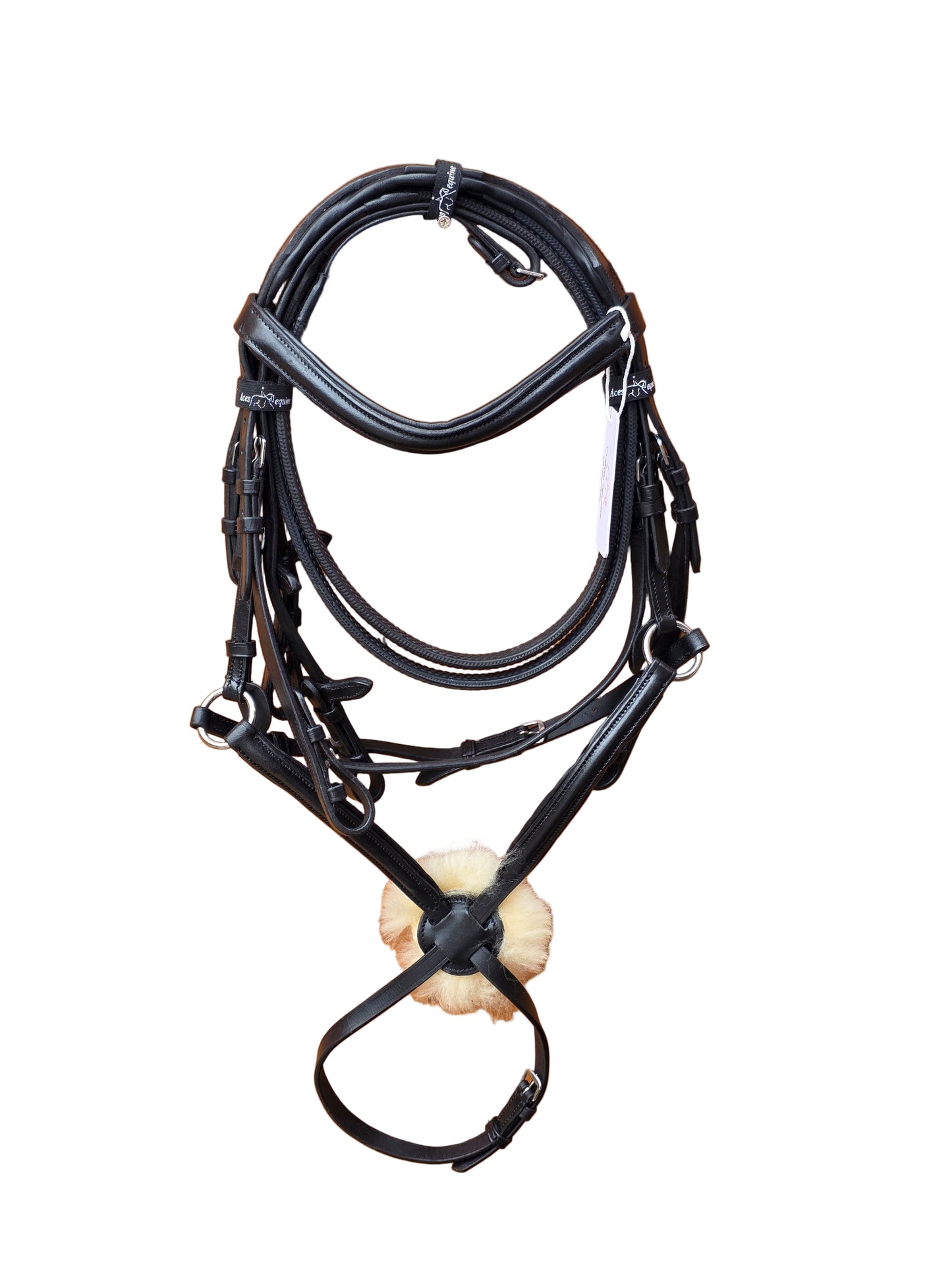 Premium Leather Mexican Grackle Bridle Black Soft Padded
