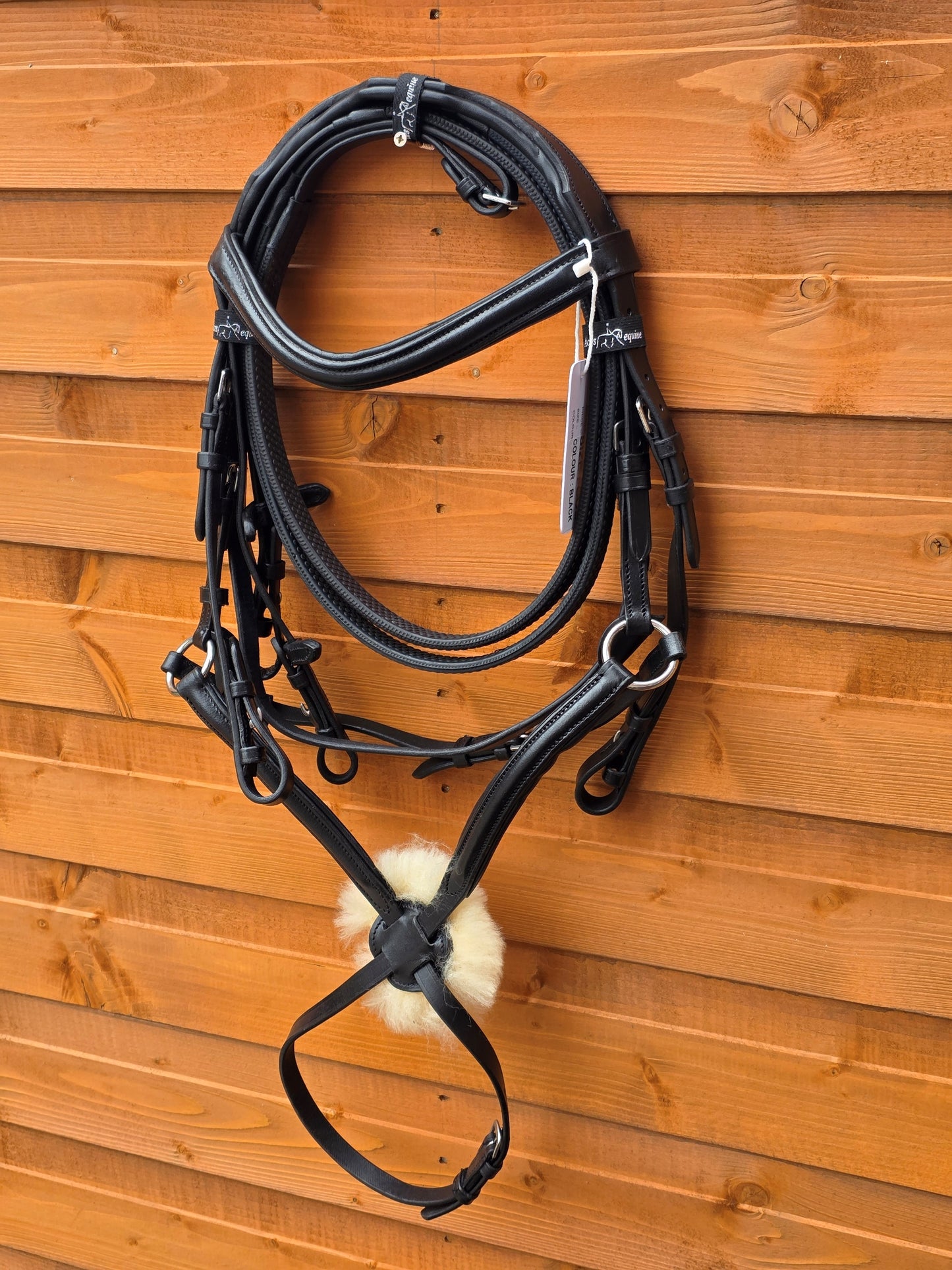 Premium Leather Mexican Grackle Bridle – Black Soft Padded