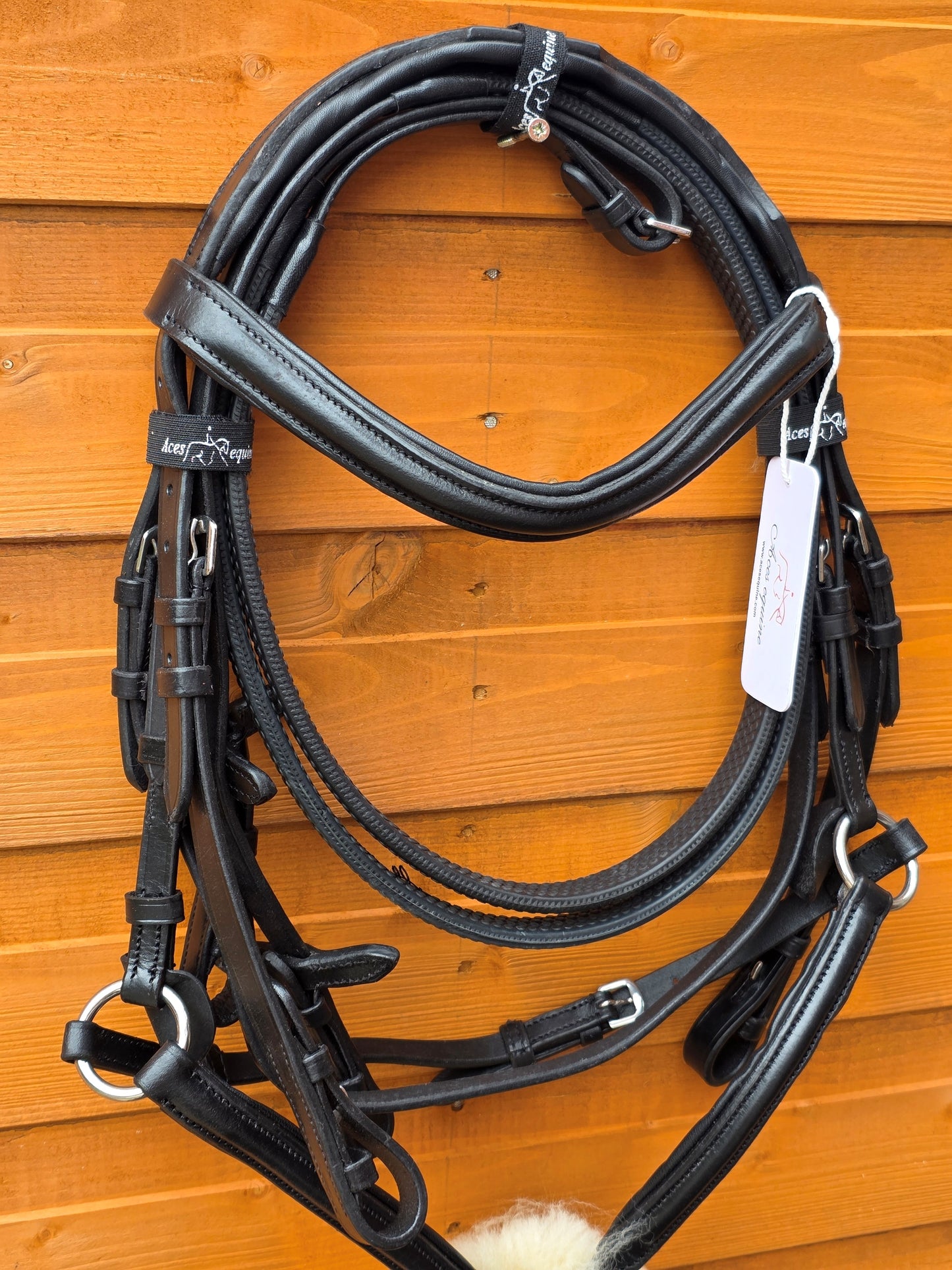 Premium Leather Mexican Grackle Bridle – Black Soft Padded
