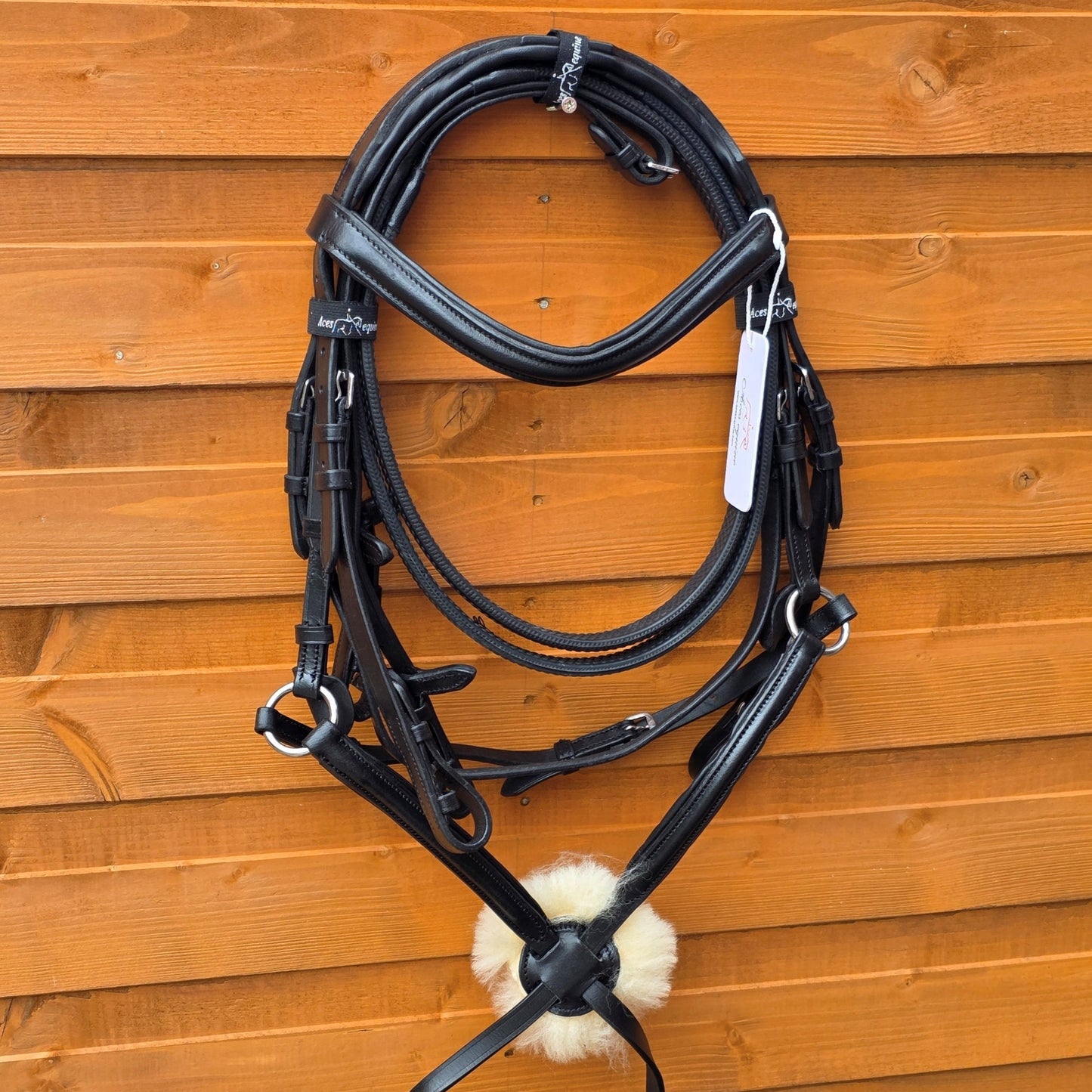 Premium Leather Mexican Grackle Bridle – Black Soft Padded