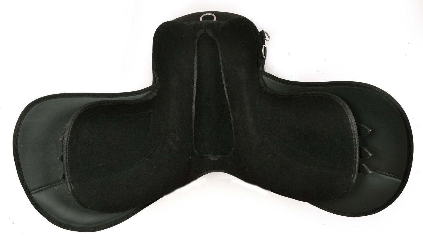 Synthetic Leather GP Halflinger Saddle Black Suede Seat Premium Quality size 14, 15, 16, 17 and 18