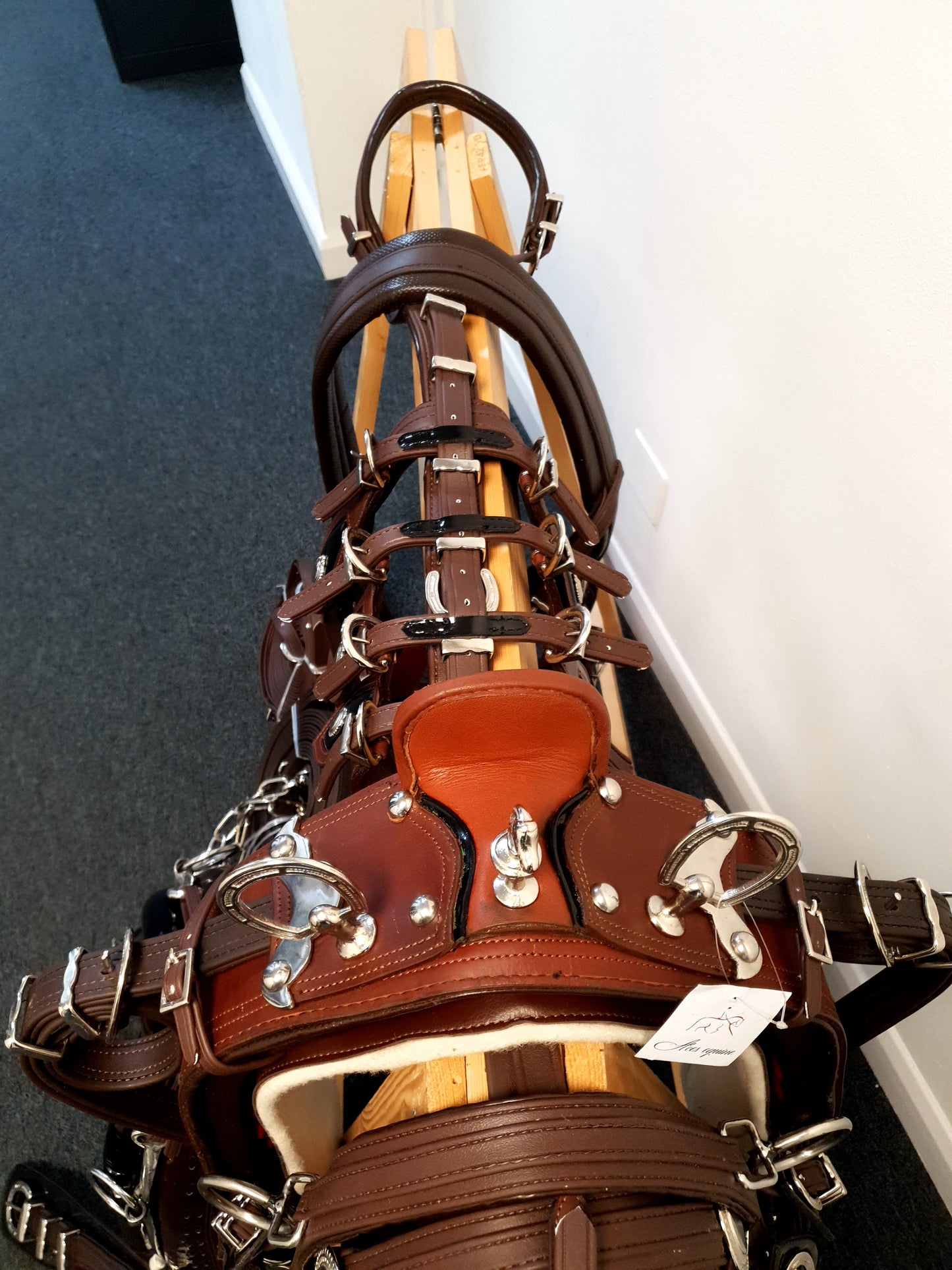 Brown Trade harness breeching pony size