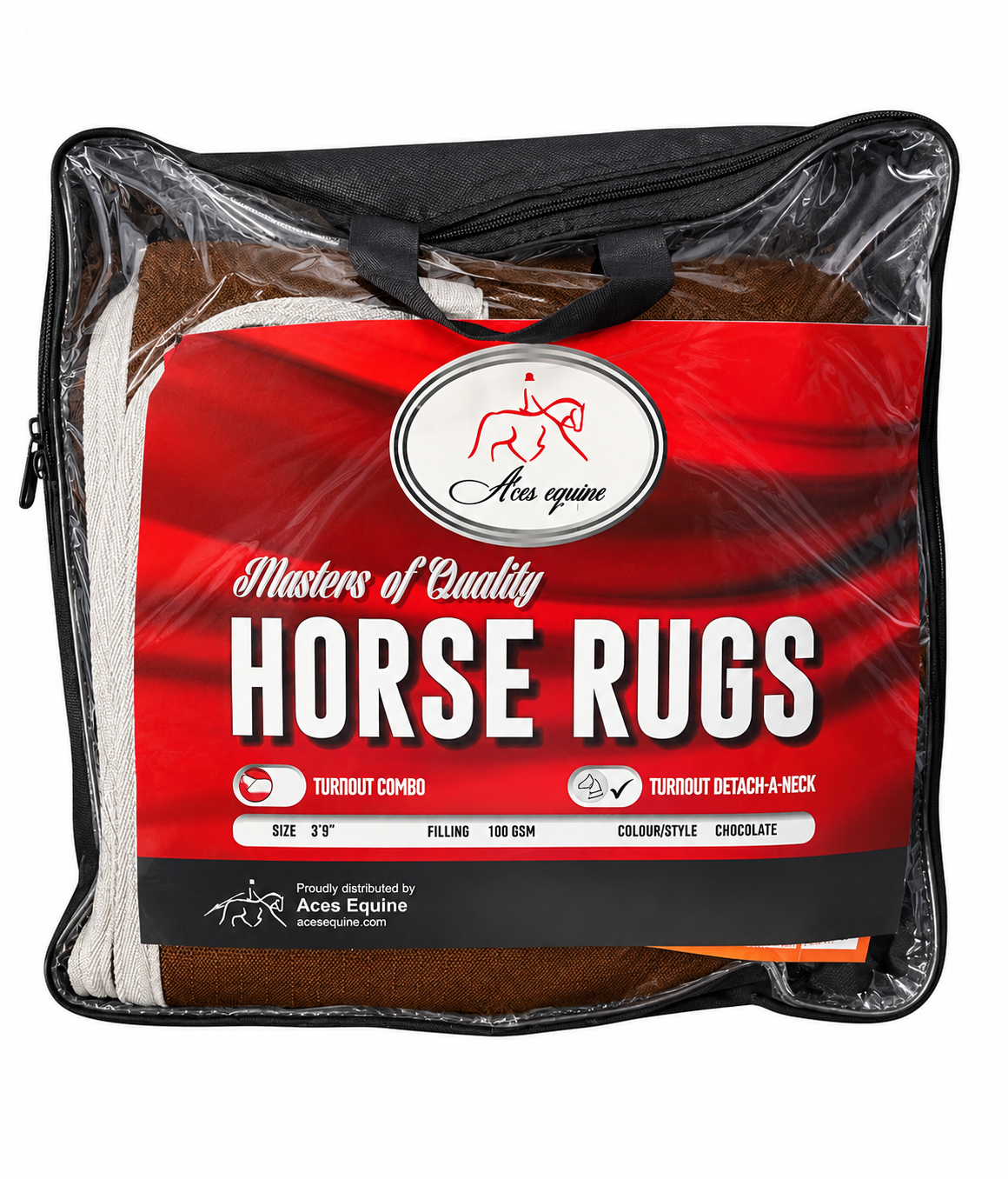 100GSM_Turnout_Horse_Rug_with_Detachable_Neck_and_Reflectors_Brown_7