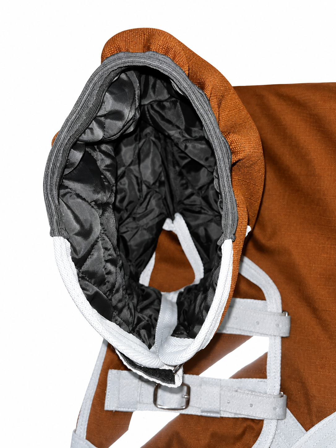 100GSM Turnout Horse Rug with Detachable Neck and Reflectors Brown