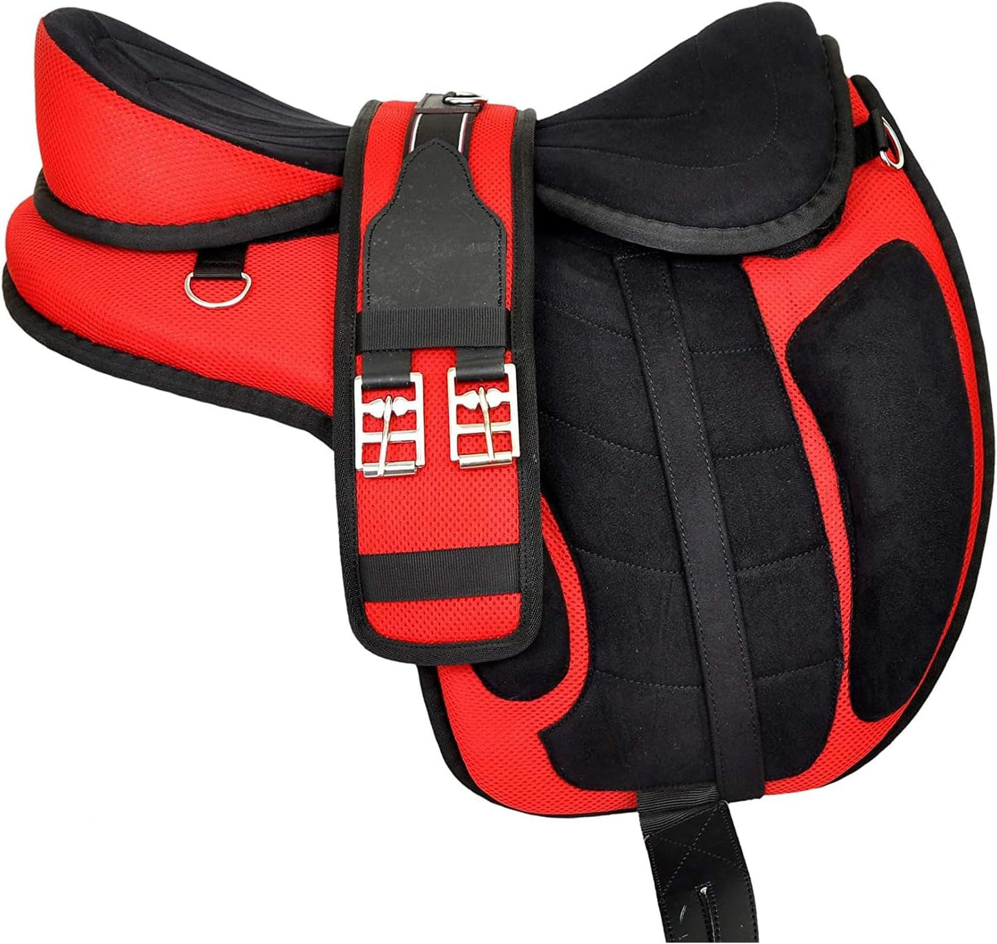 Synthetic Freemax Horse Treeless Saddle Red
