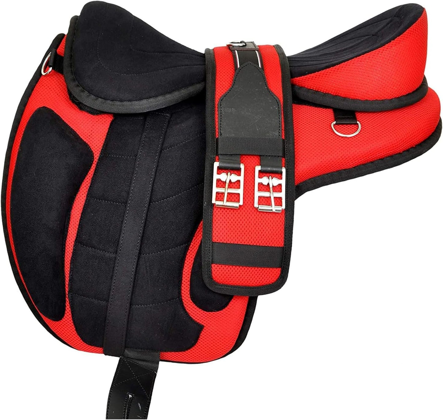 Synthetic Freemax Horse Treeless Saddle Red