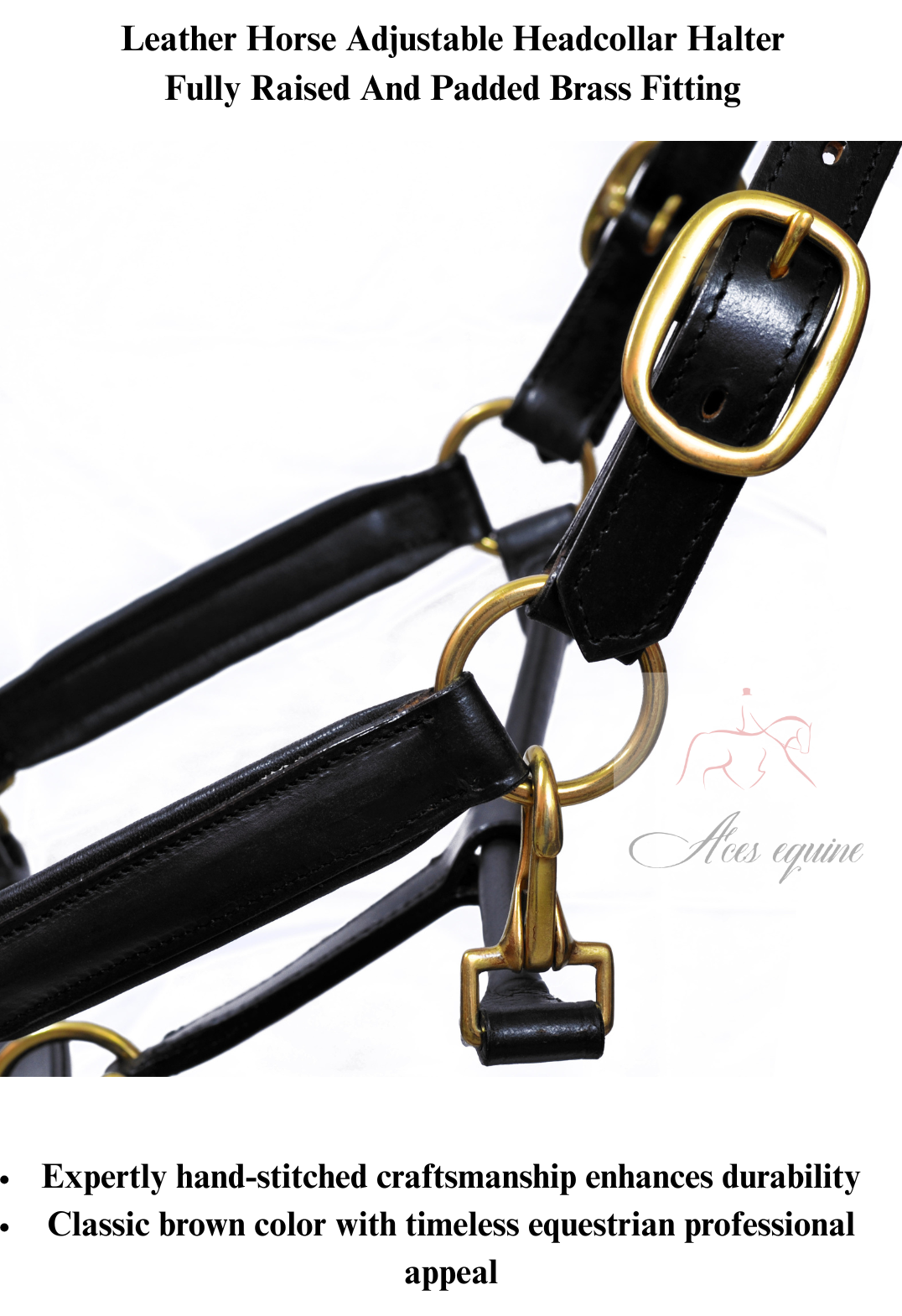 Aces_Equine_LEATHER_HORSE_ADJUSTABLE_HEADCOLLAR_HALTER_FULLY_RAISED_AND_PADDED_BRASS_FITTING_Black_1