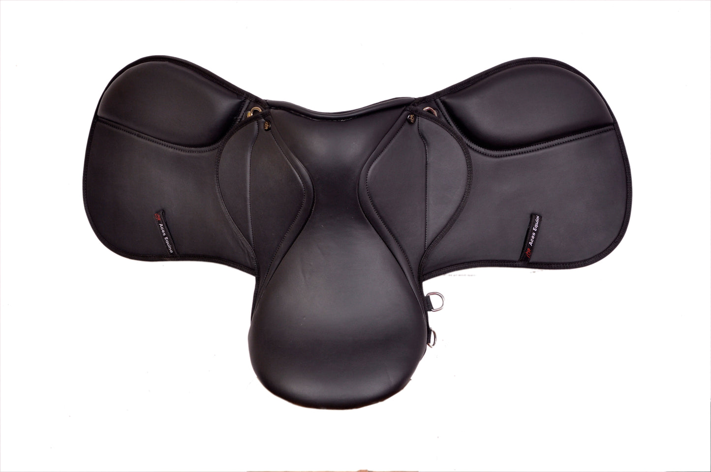Synthetic Leather GP Halflinger Saddle Black Plain Seat Premium Quality
