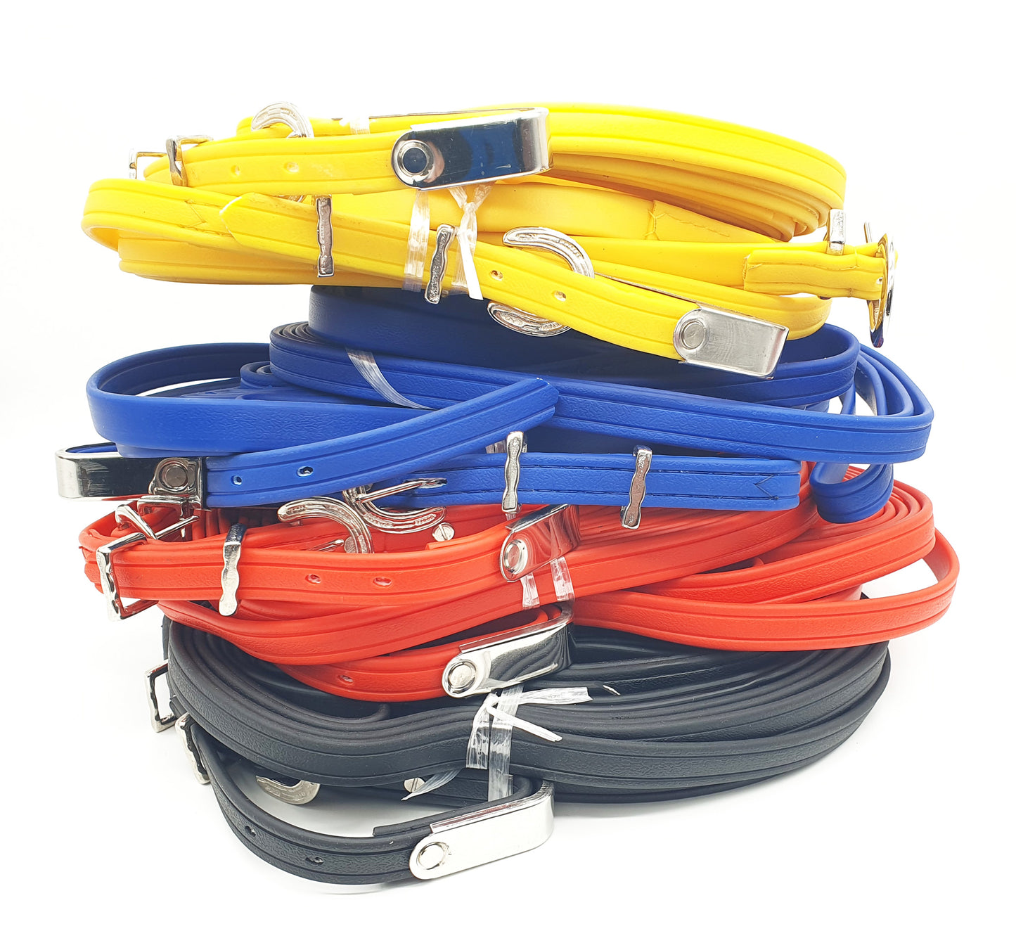 Horse Driving Ladder Reins Red, Black, Blue, Yellow