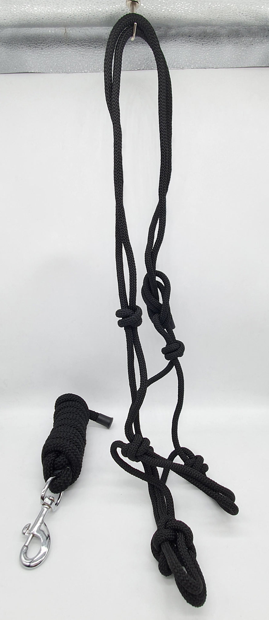 Horse Rope horse Halters Headcollars With Lead 4 Knot Natural Horsemanship Full cob and Pony Black Colour