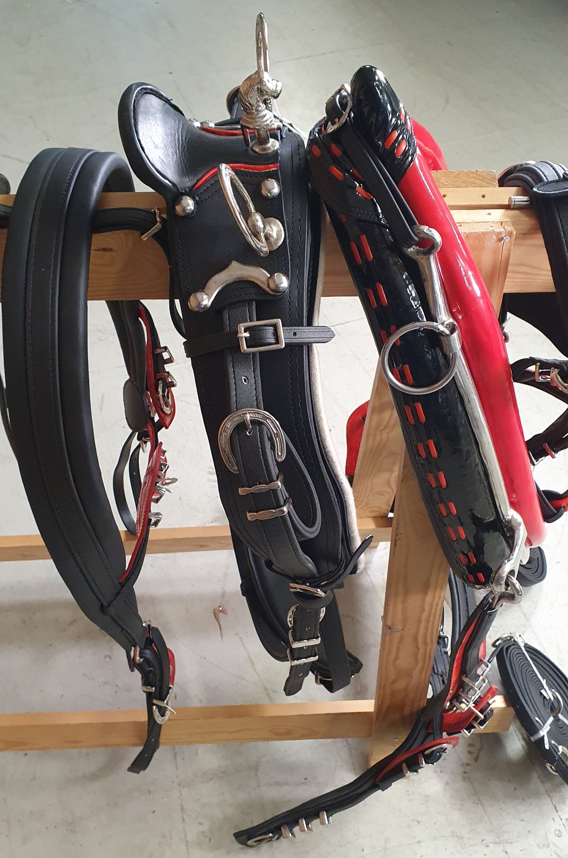 Black and Red Trade Harness