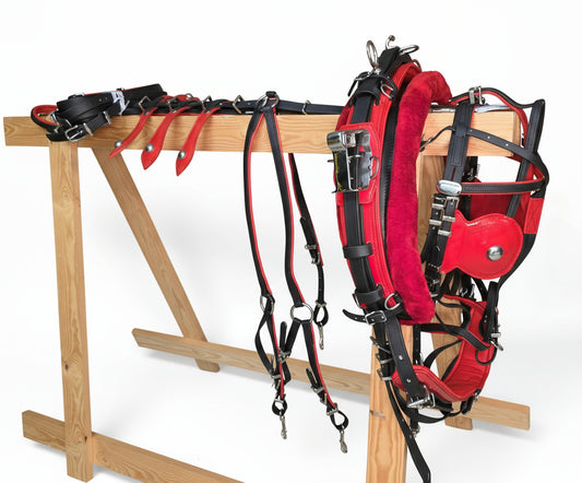 Quick Hitch Harness Black and Red Premium Quality Biothane Cob Pony Shetland Mini Shetland and Mini Mini Shetland