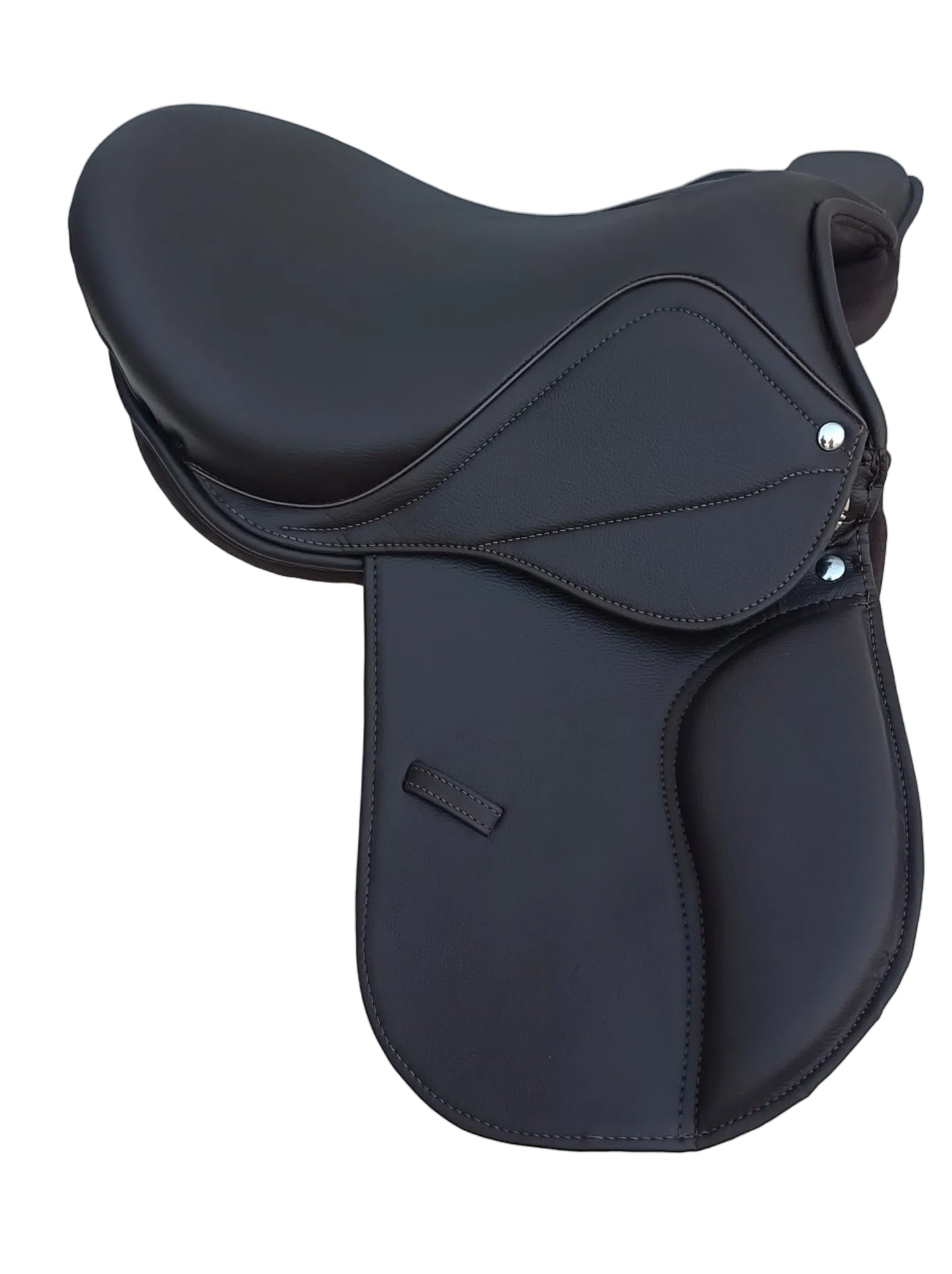 Synthetic Leather Treeless Saddle Lightweight All Purpose Riding Saddle Brown