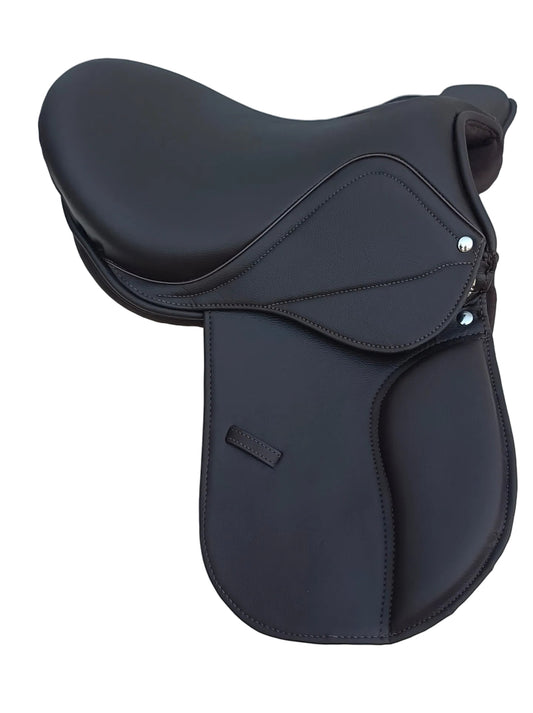 Synthetic Leather Treeless Saddle Lightweight All Purpose Riding Saddle Brown