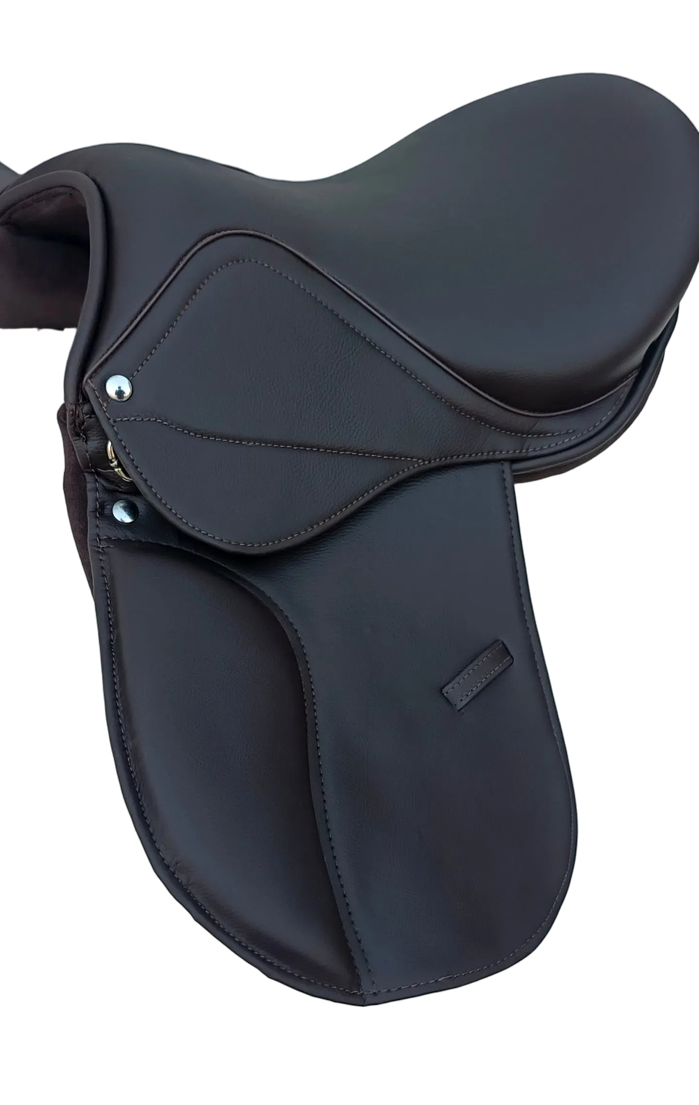Synthetic Leather Treeless Saddle Lightweight All Purpose Riding Saddle Brown