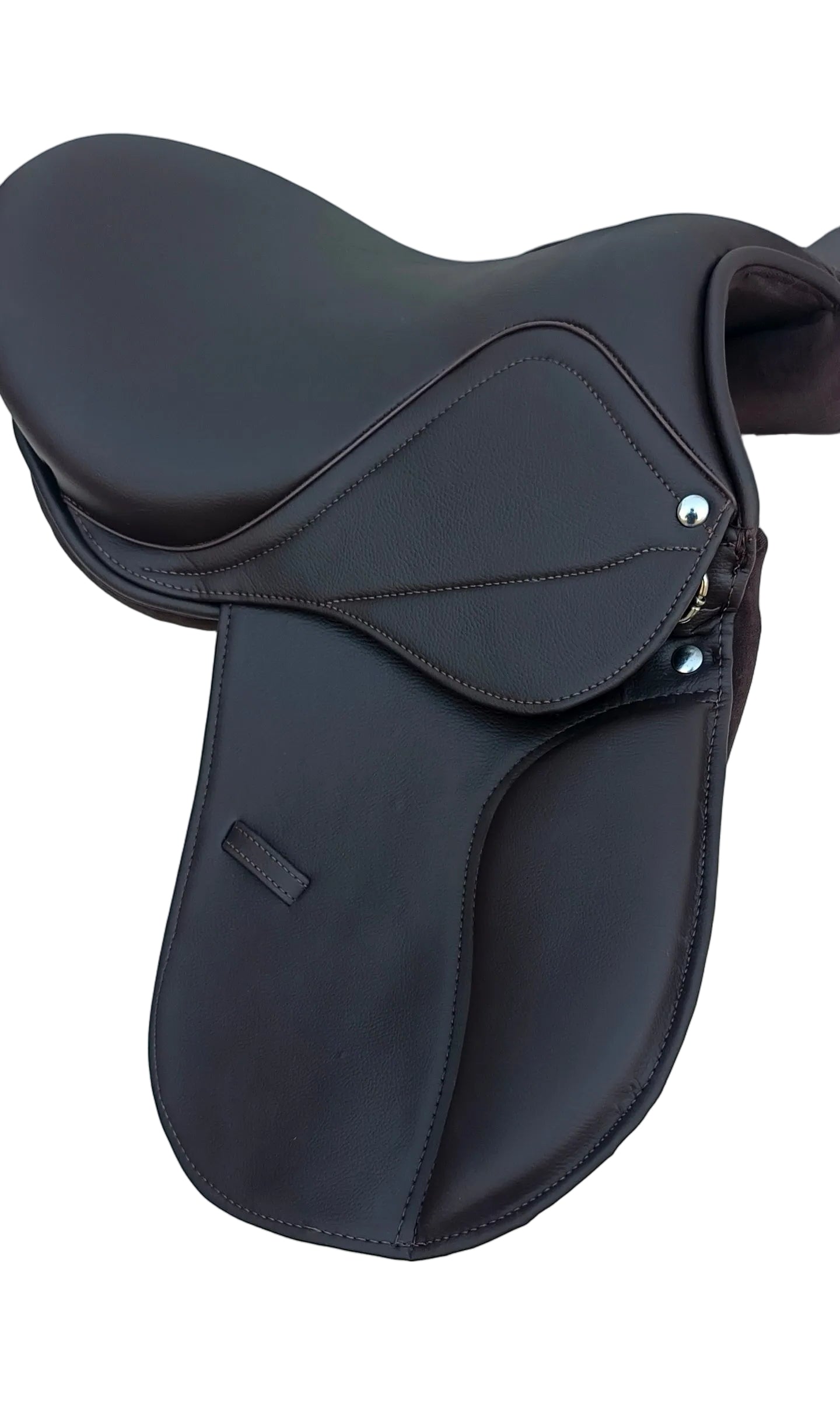 Synthetic Leather Treeless Saddle Lightweight All Purpose Riding Saddle Brown
