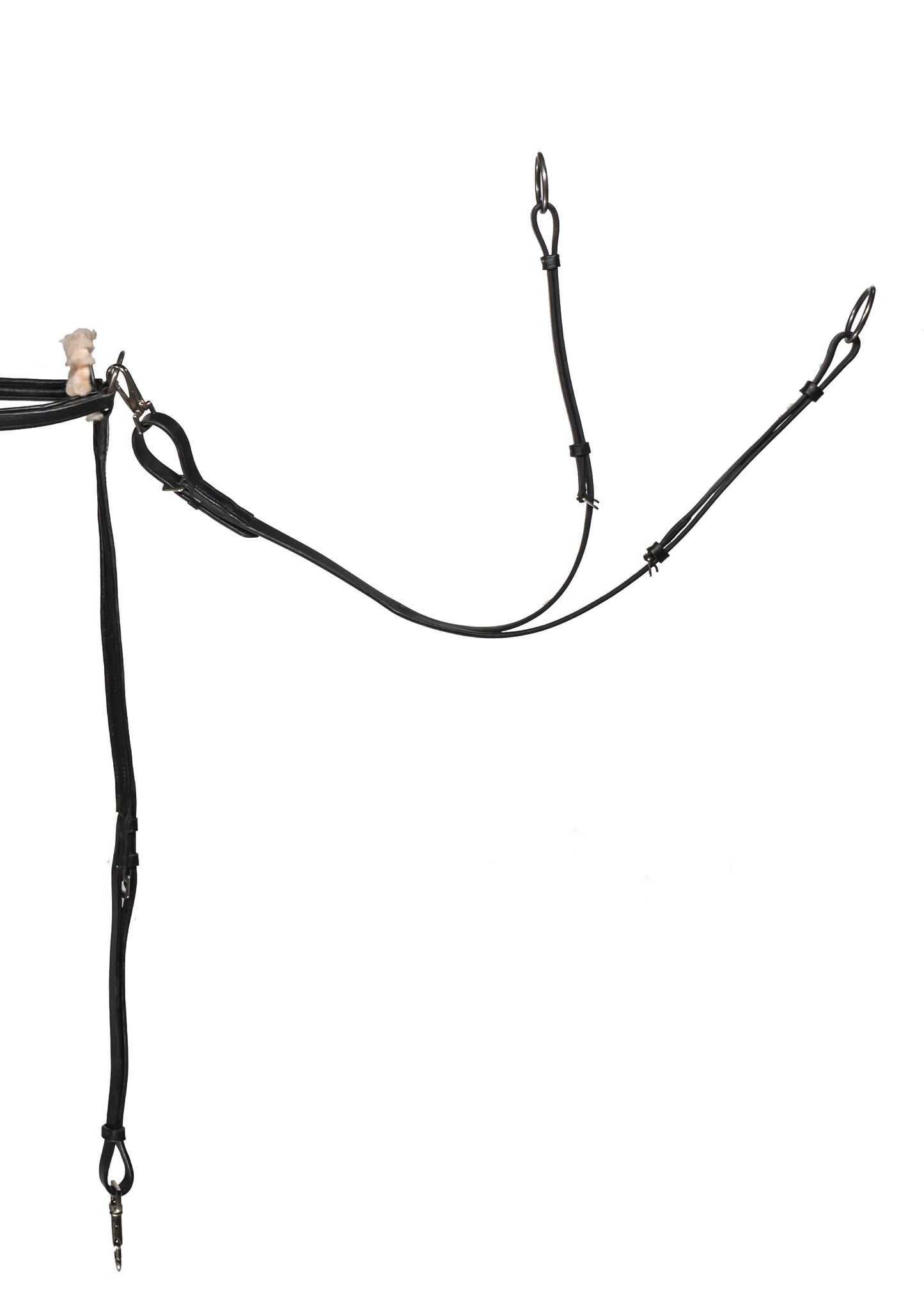 Five Point Leather Breastplate And Martingale Handcrafted Black with Comfort Pressure Pads Full Size